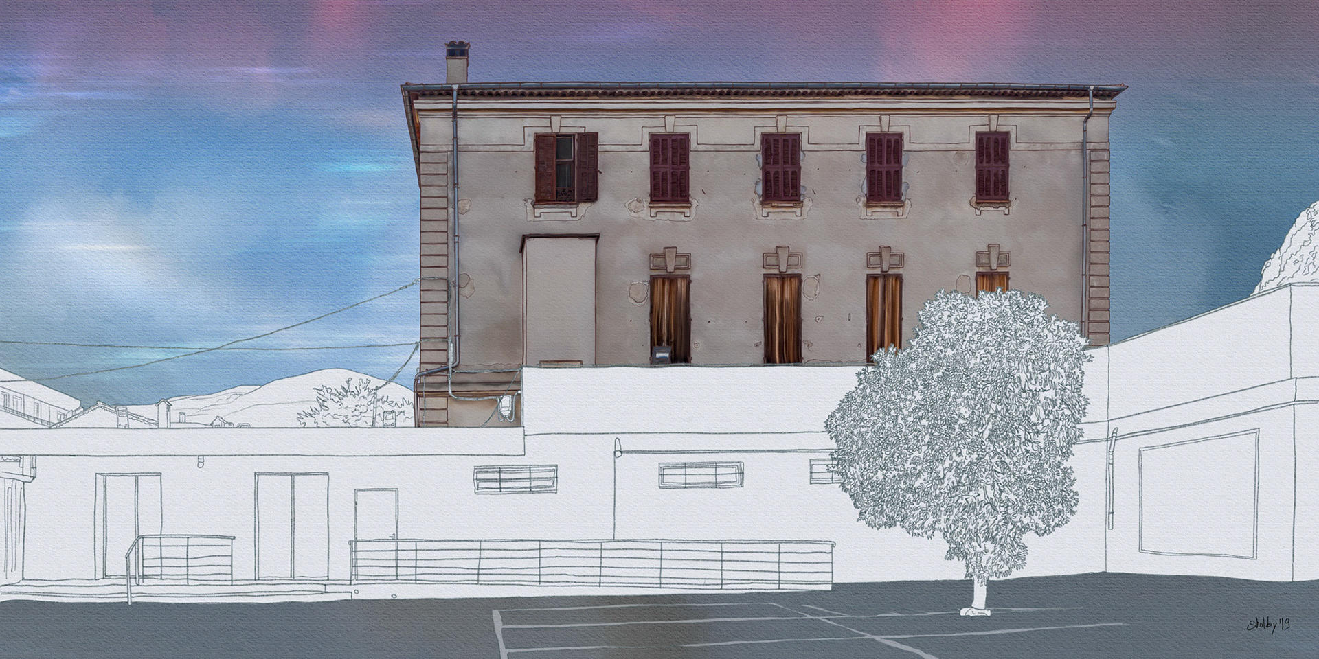 Rue du Pavillon (40x80)