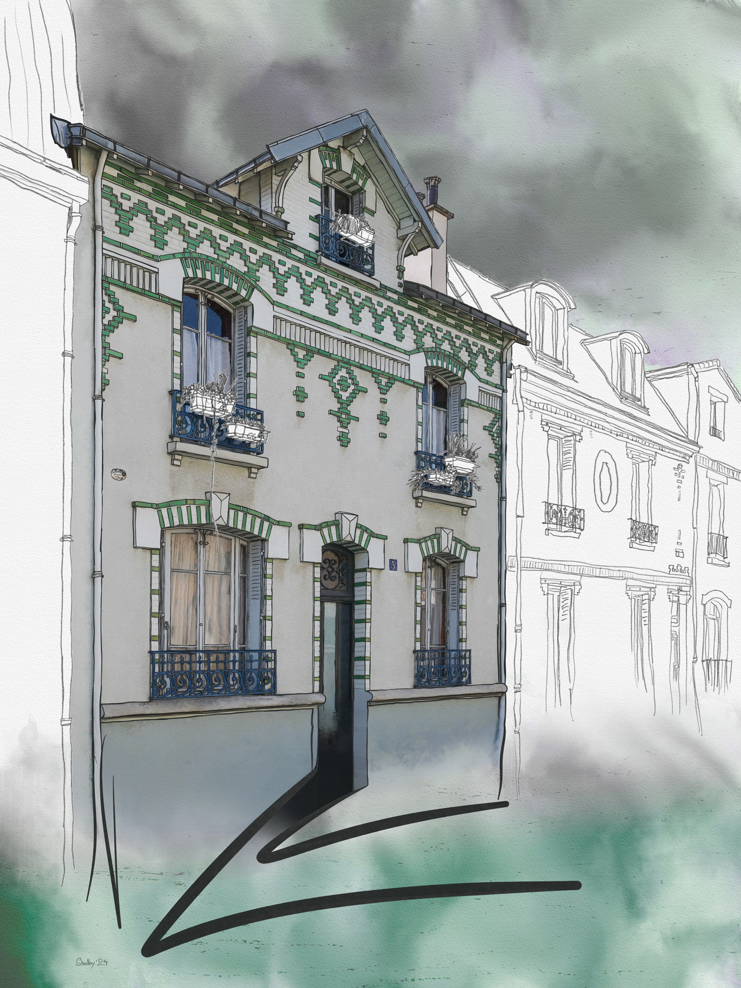 Rue Ernest et Henri Rousselle (80x60)