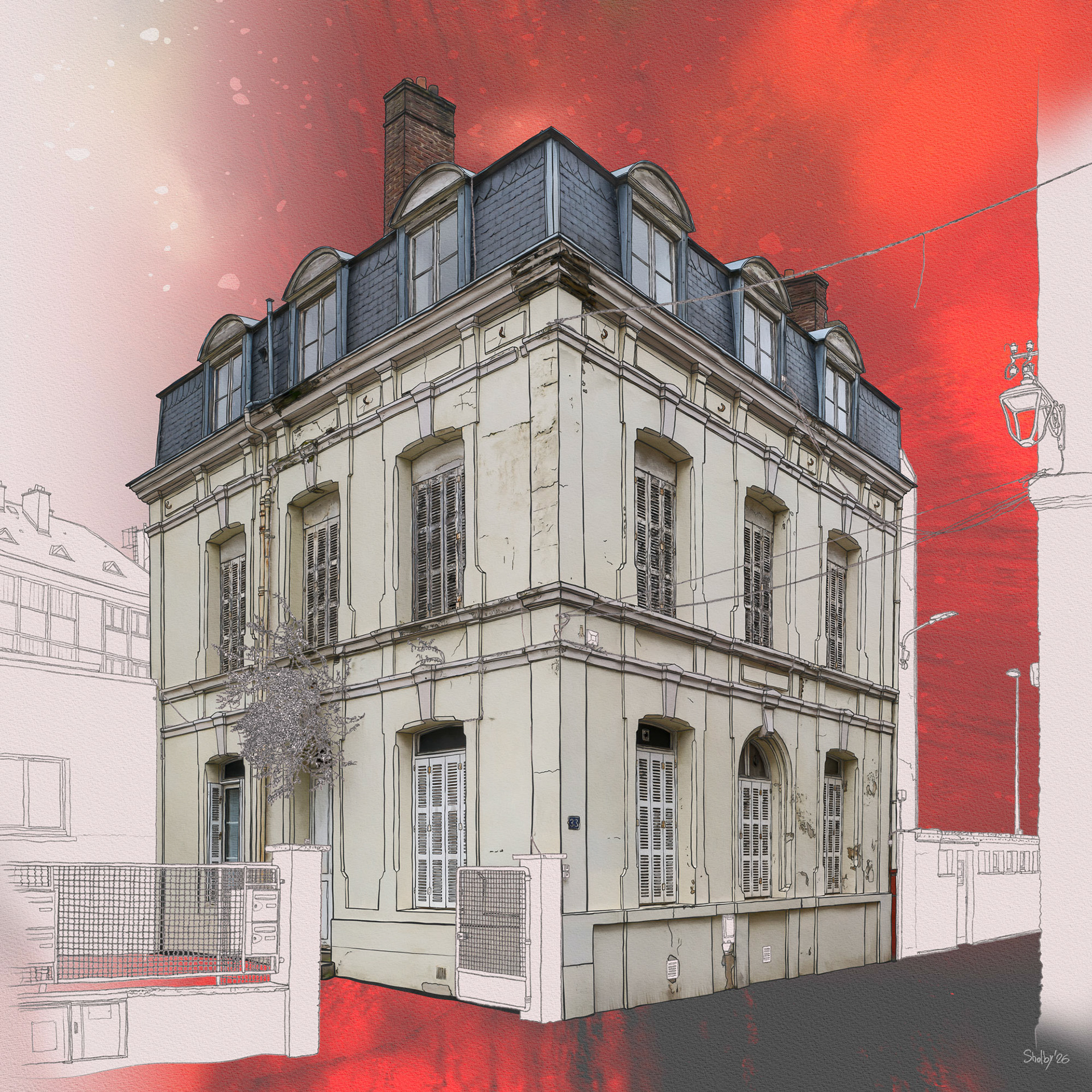 Le Havre - rue Percanville (60x60)