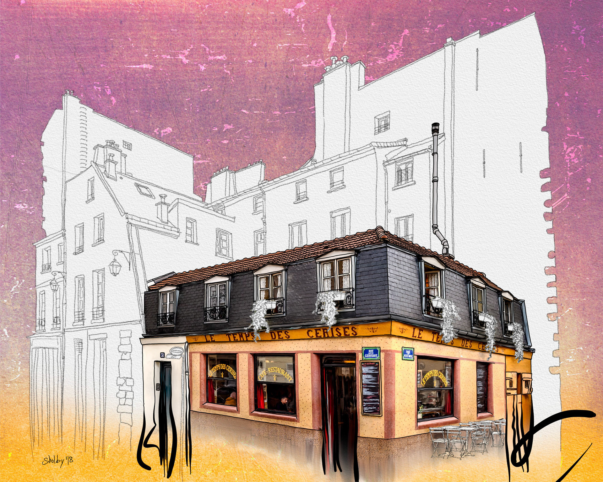 Rue de la Cerisaie (40x50)