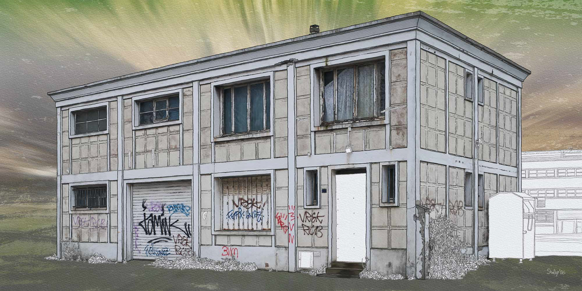 Le Havre - quai Casimir Delavigne (40x80)