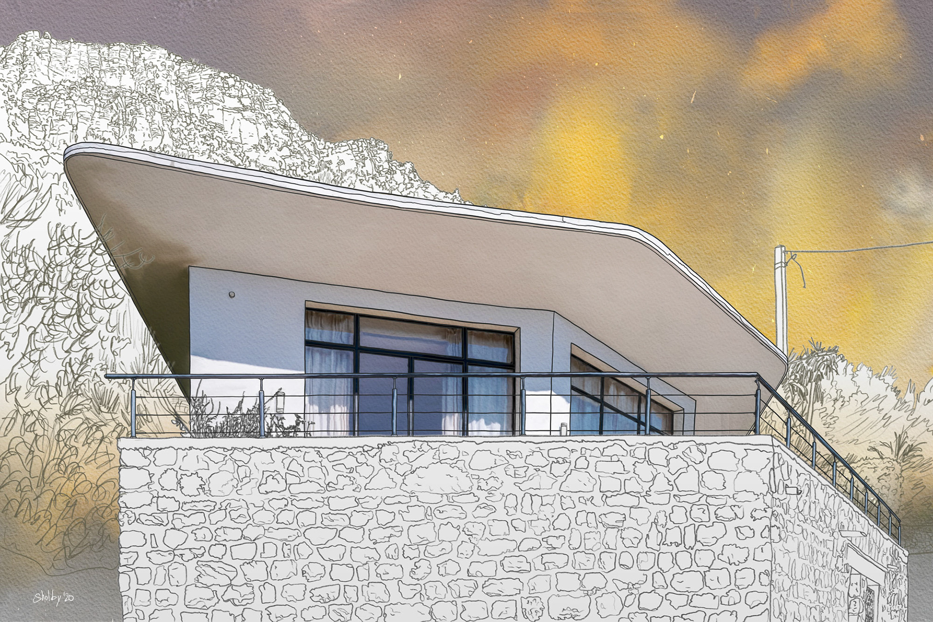 Chemin de Chateau Bresson, Saint-Jeannet (40x60)