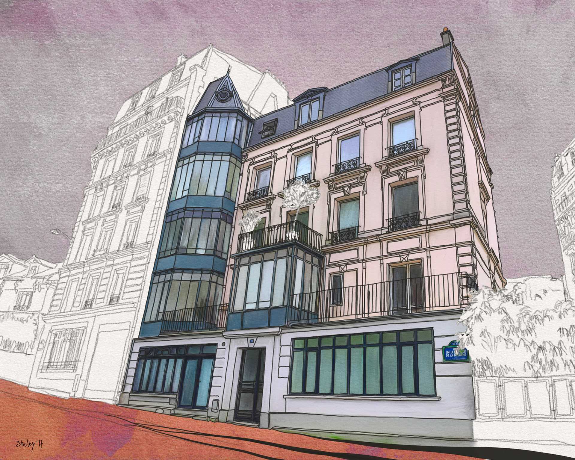 Rue Émile Deutsch de la Meurthe (40x50)