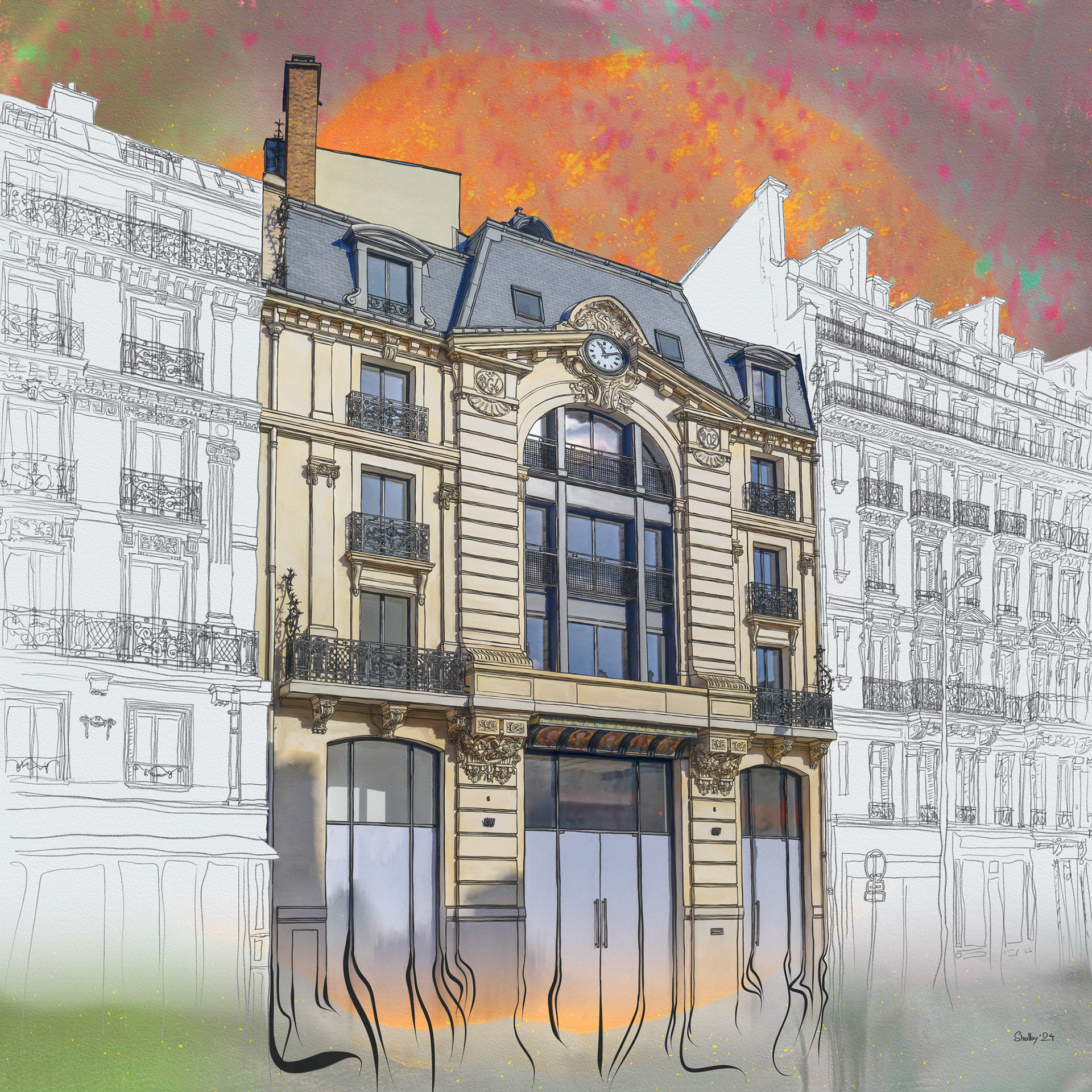 Rue de Sèvres (70x70)