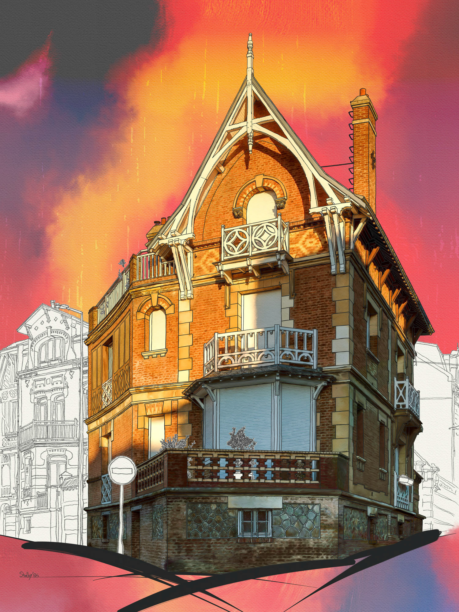 Le Havre - avenue Nicolas II (80x60)