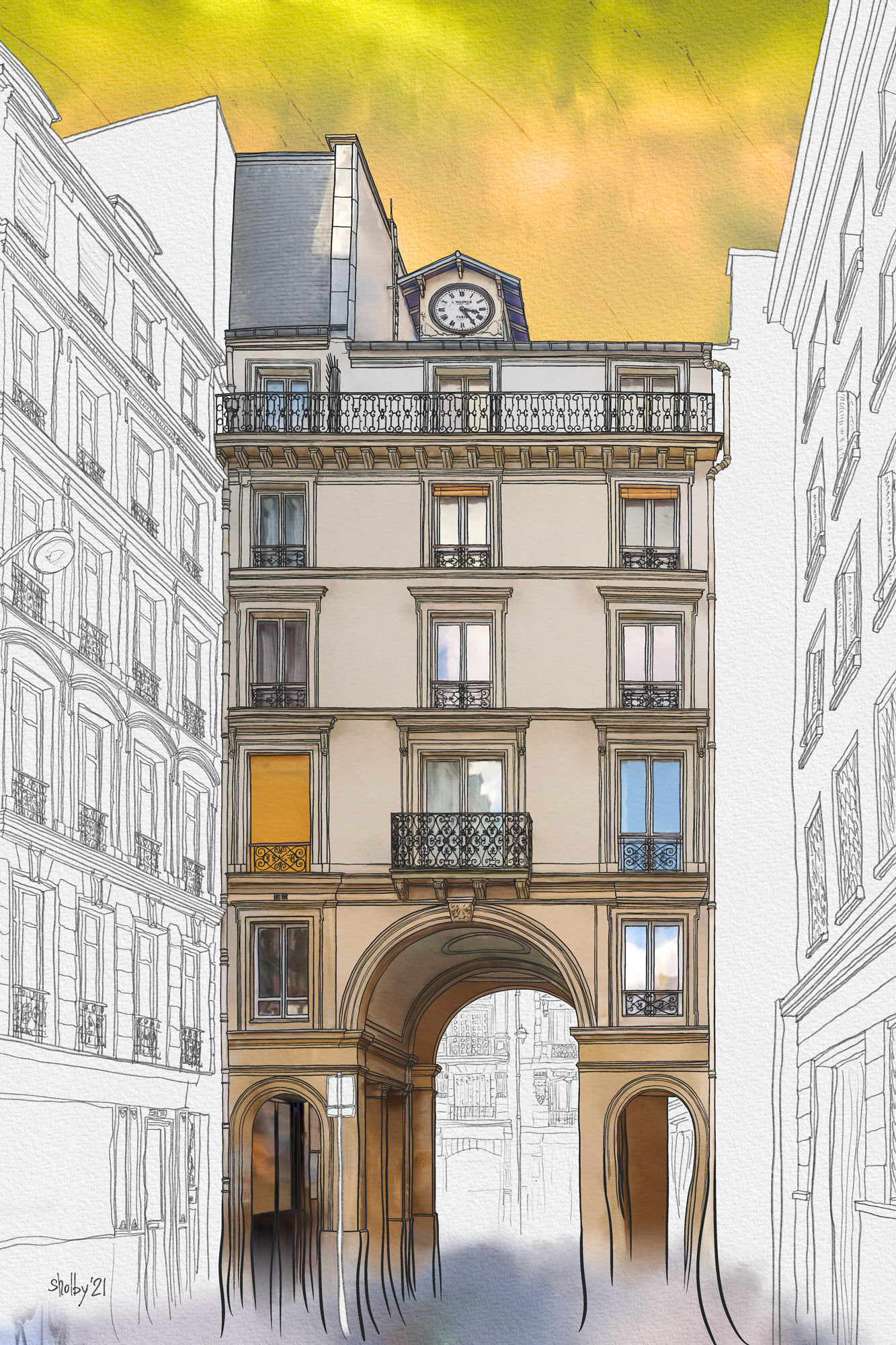 Rue de l'Exposition (60x40)