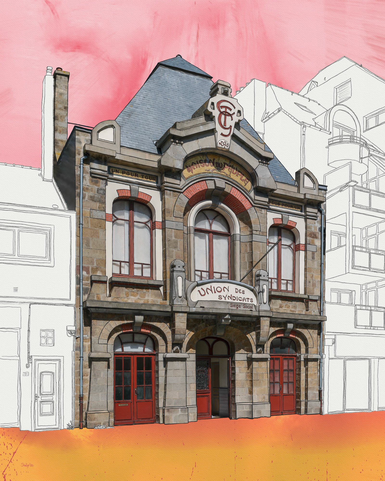 Saint-Malo - Avenue Jean Jaurès (100x80)