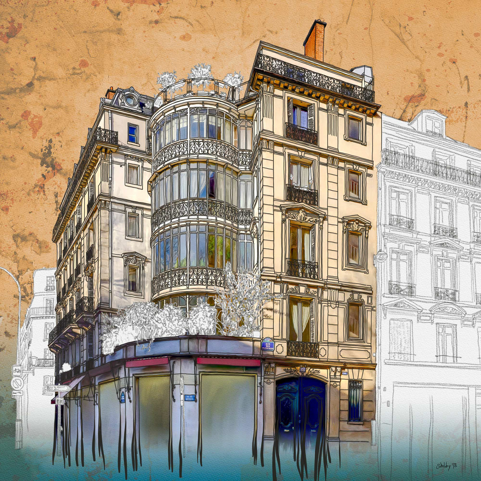 Rue des Mathurins (60x60)