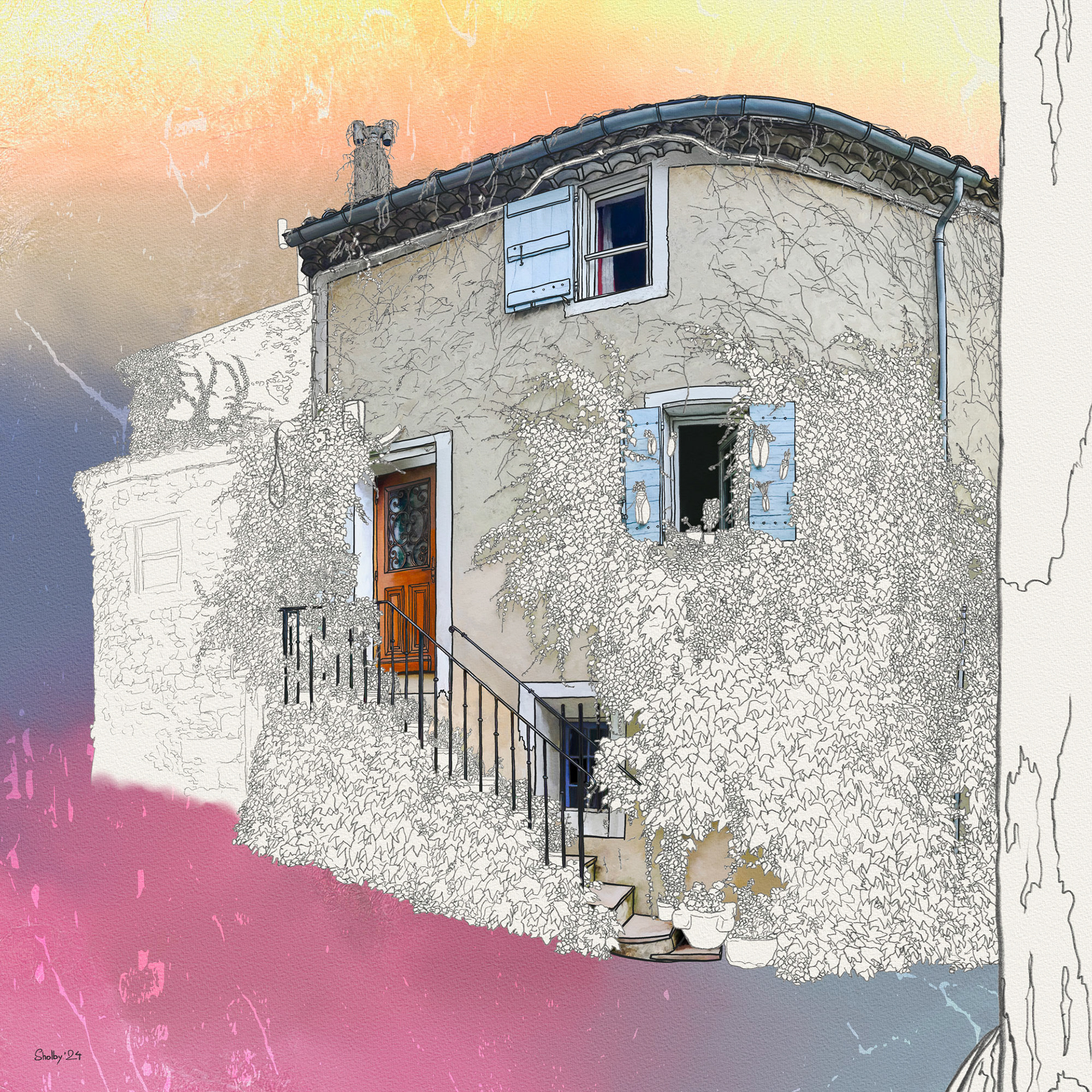 Lourmarin (60x60)