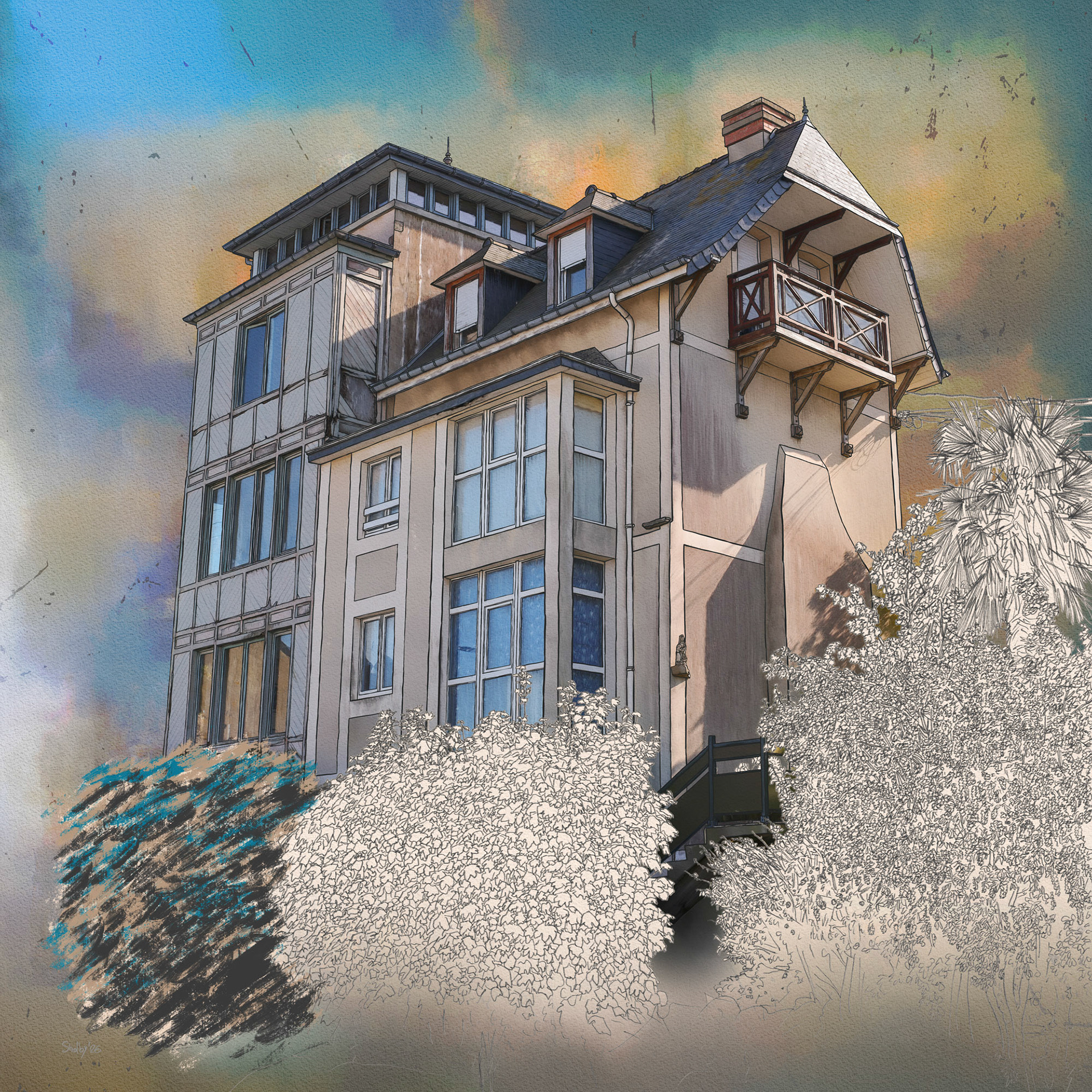 Saint-Malo - Rue de la Montre (70x70)