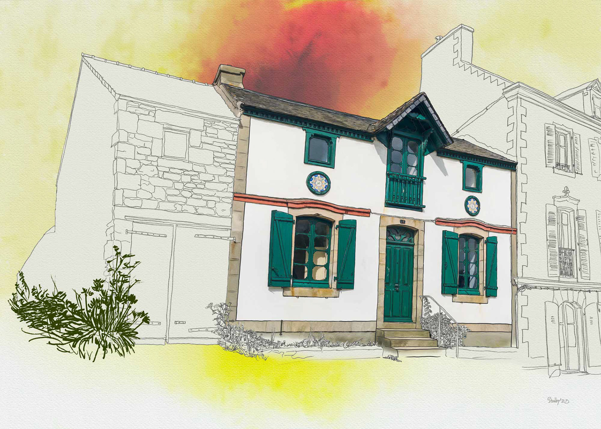 Roscoff - Place Lacaze Duthiers 1 (50x70)