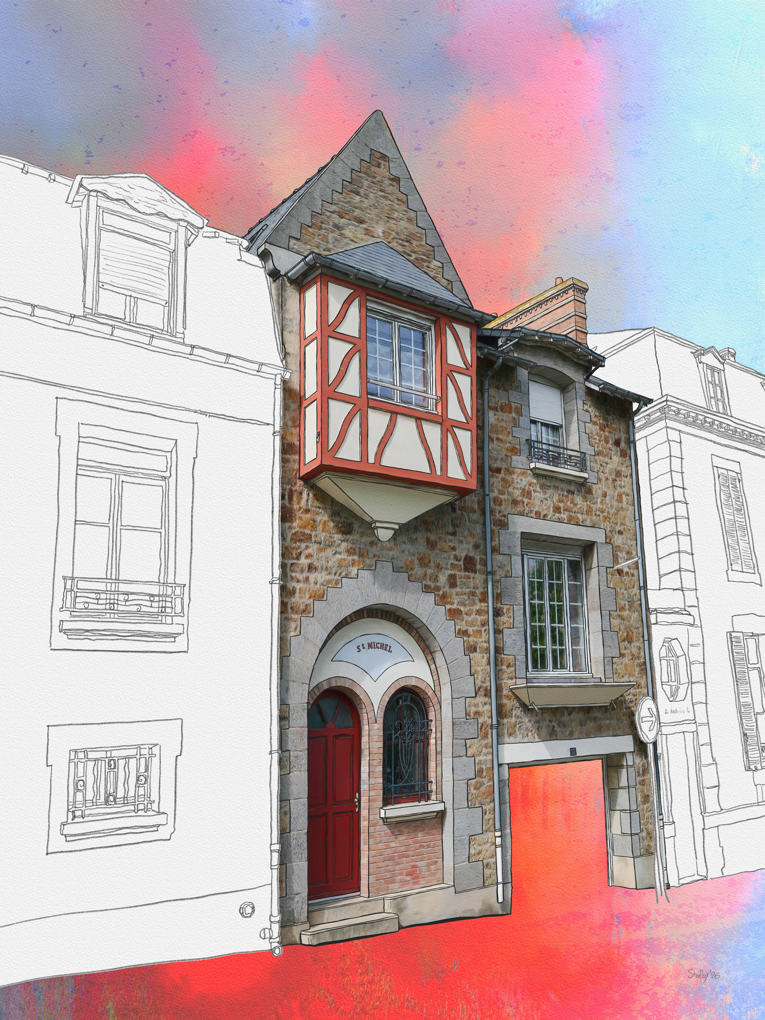 Saint-Malo - Rue Godard (80x60)