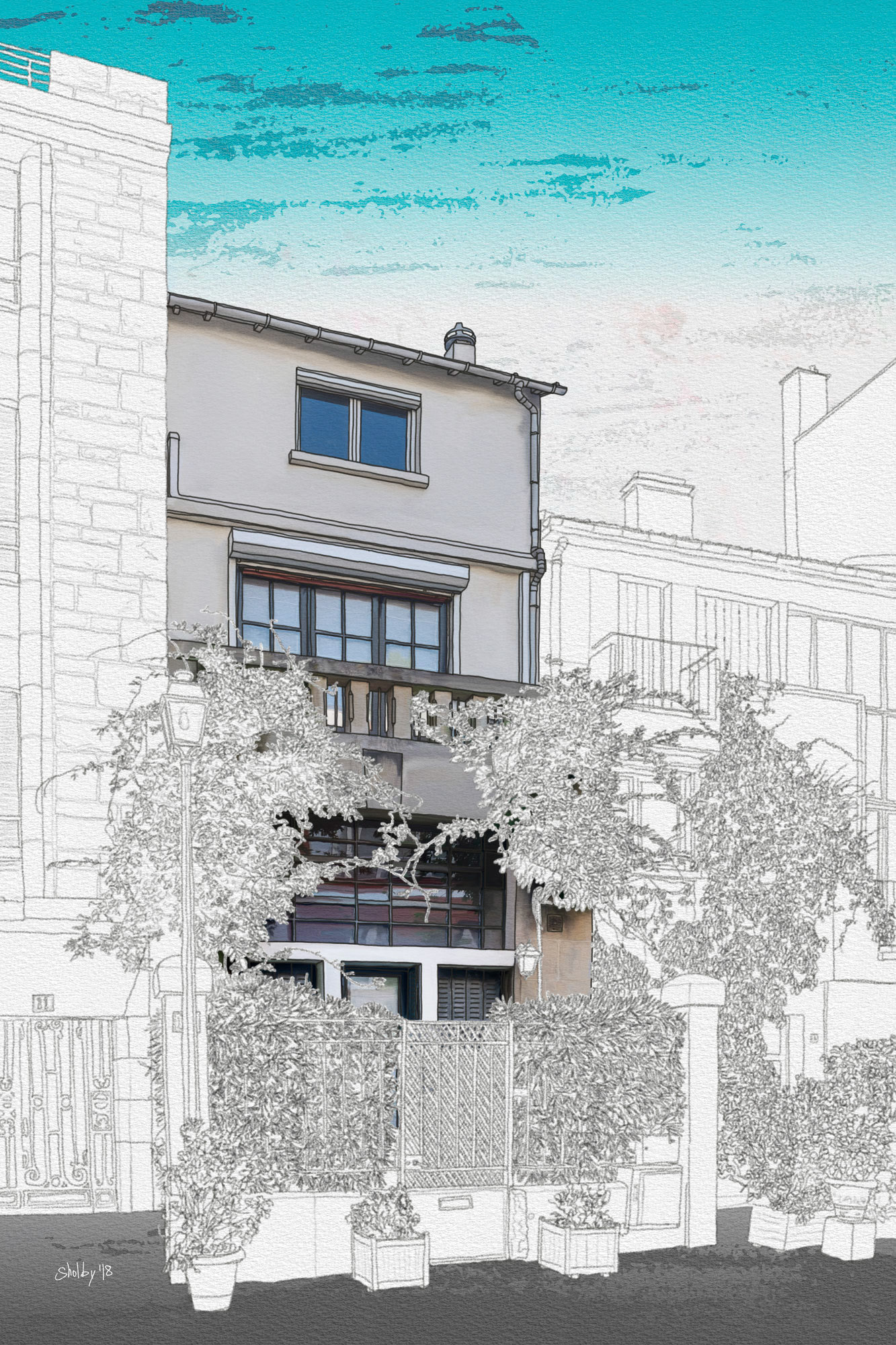 Hameau Michel Ange (60x40)