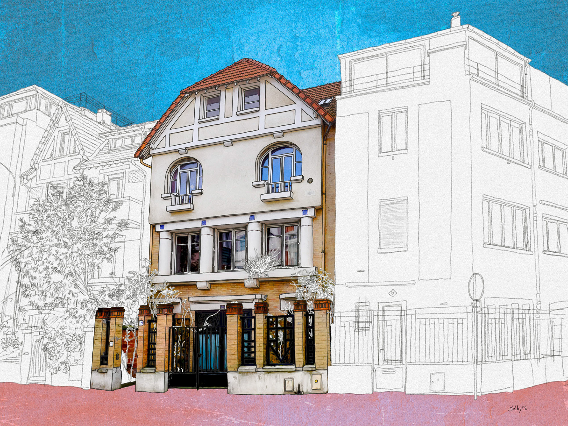 Rue Edgar Poë (60x80)