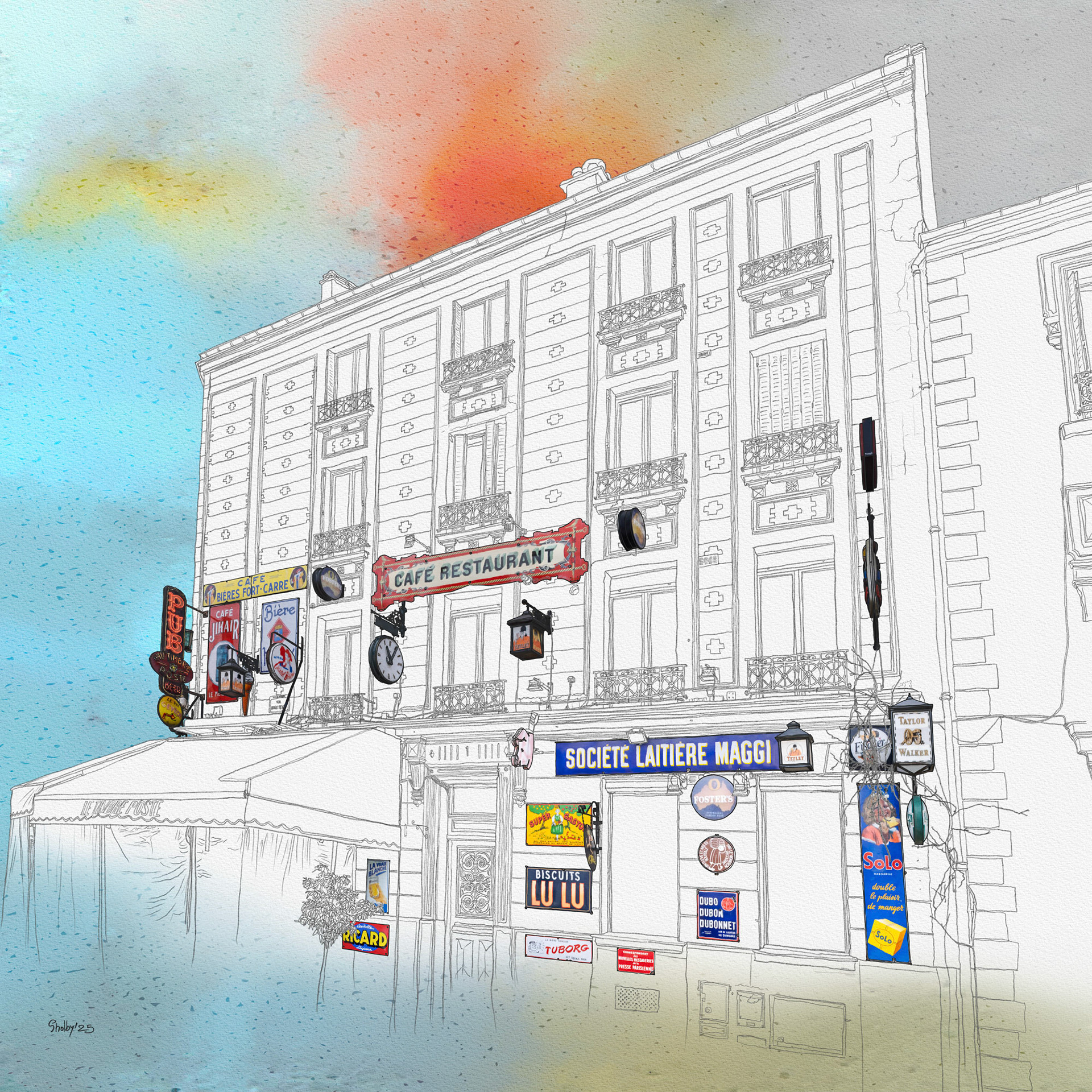 Malakoff - Rue Rouget de Lisle (60x60)