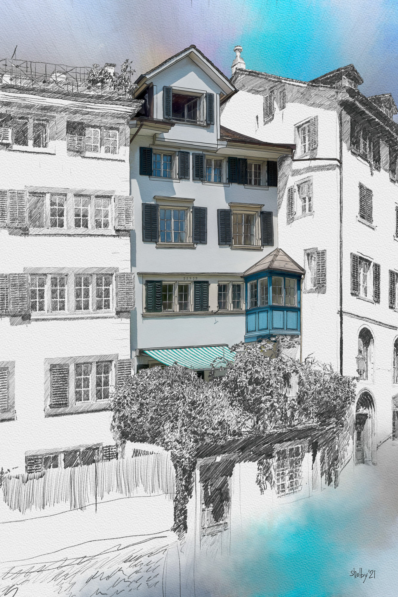 Zurich - Römergasse (60x40)