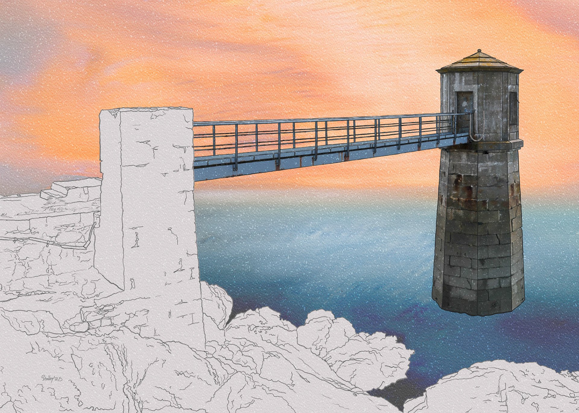 Saint-Malo - Marégraphe (50x70)