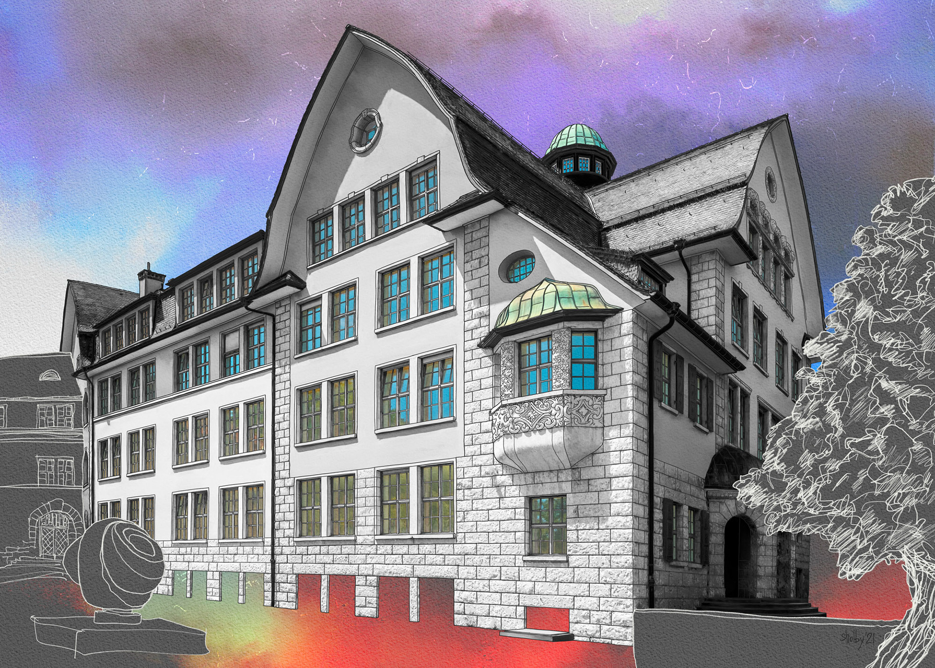 Zurich - Kilchbergstrasse (50x70)