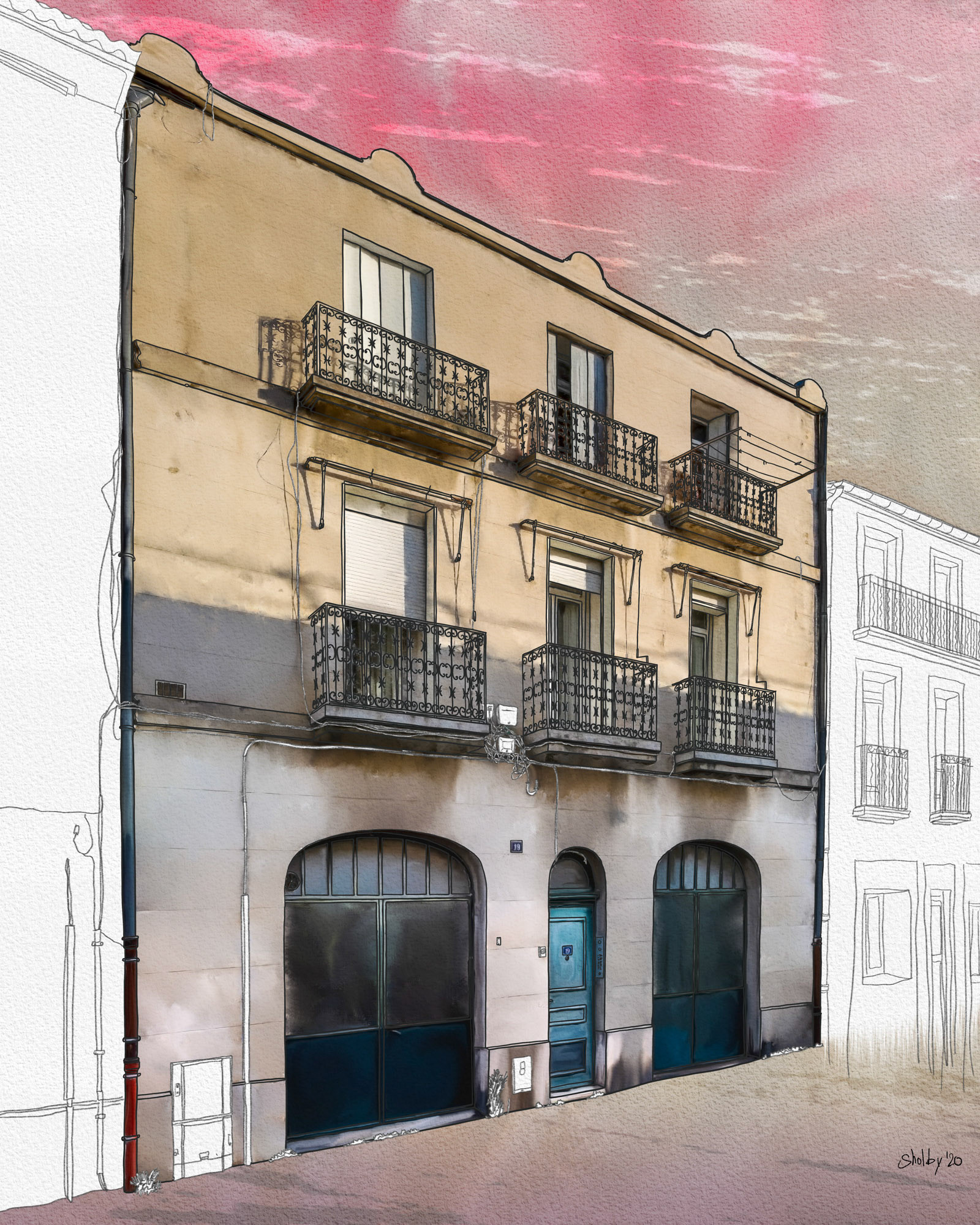 Rue de Barcelone (50x40)