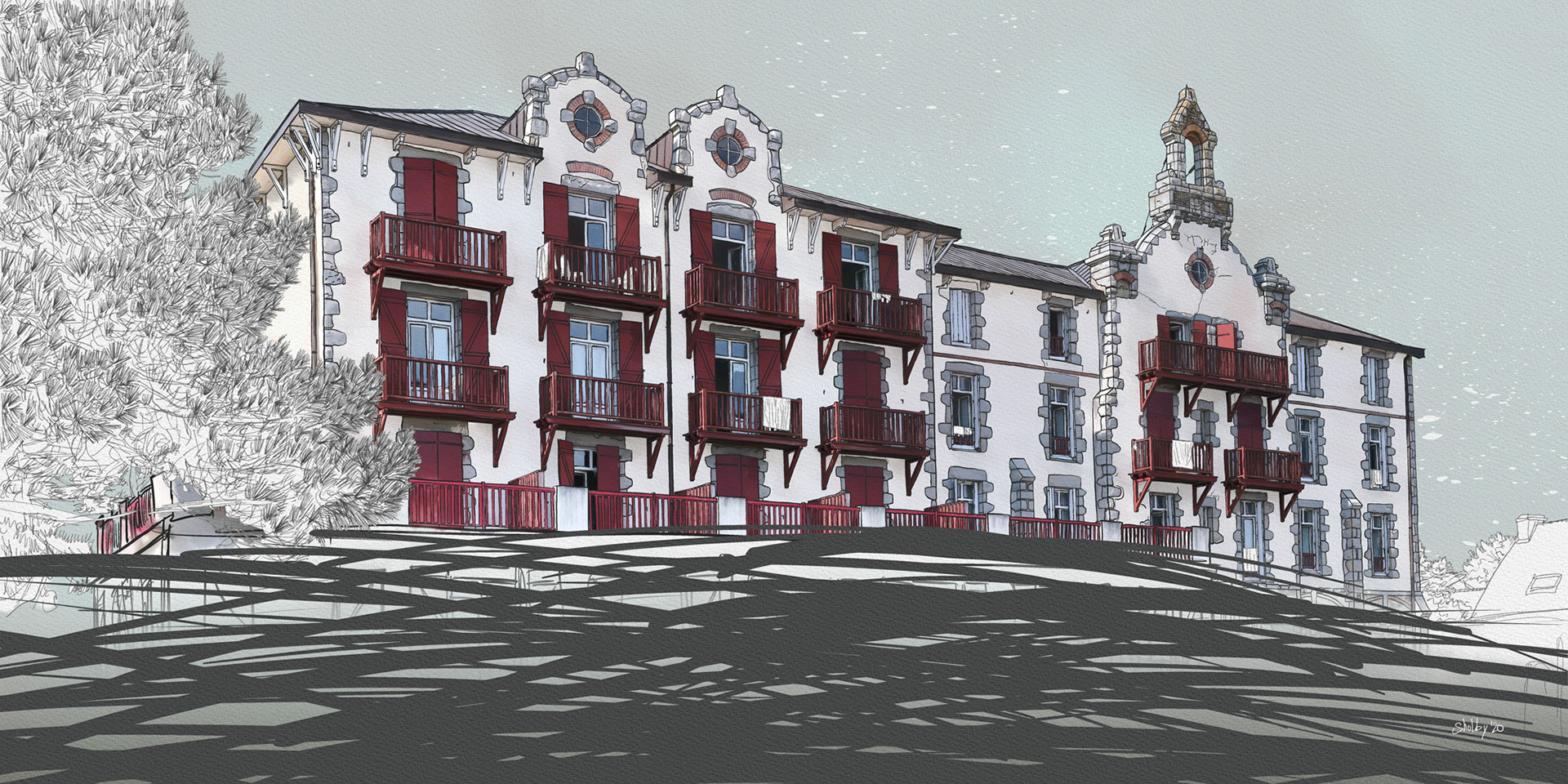 Carnac, boulevard de la Plage (40x80)