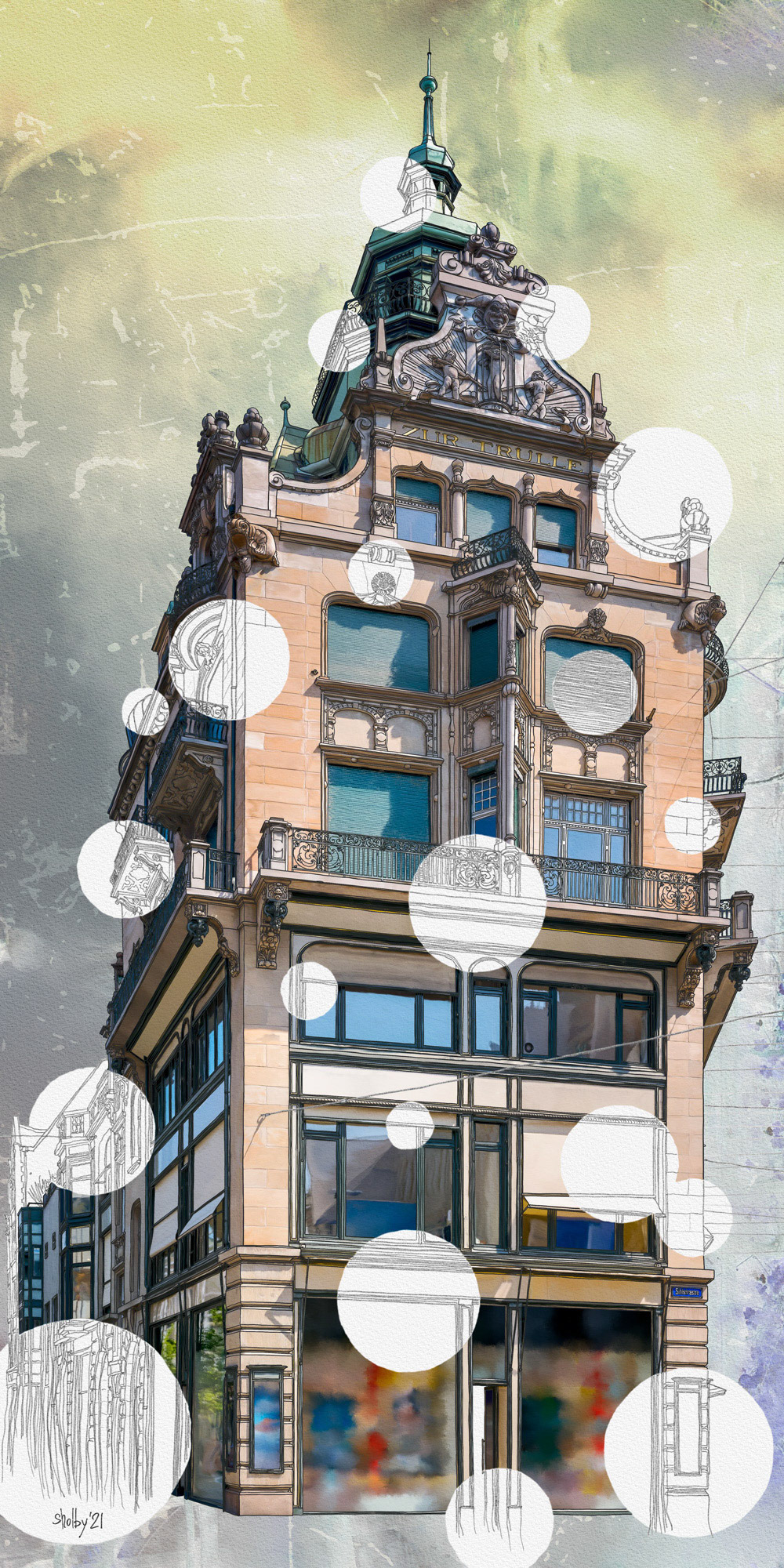 Zurich - Sihlstrasse (80x40)