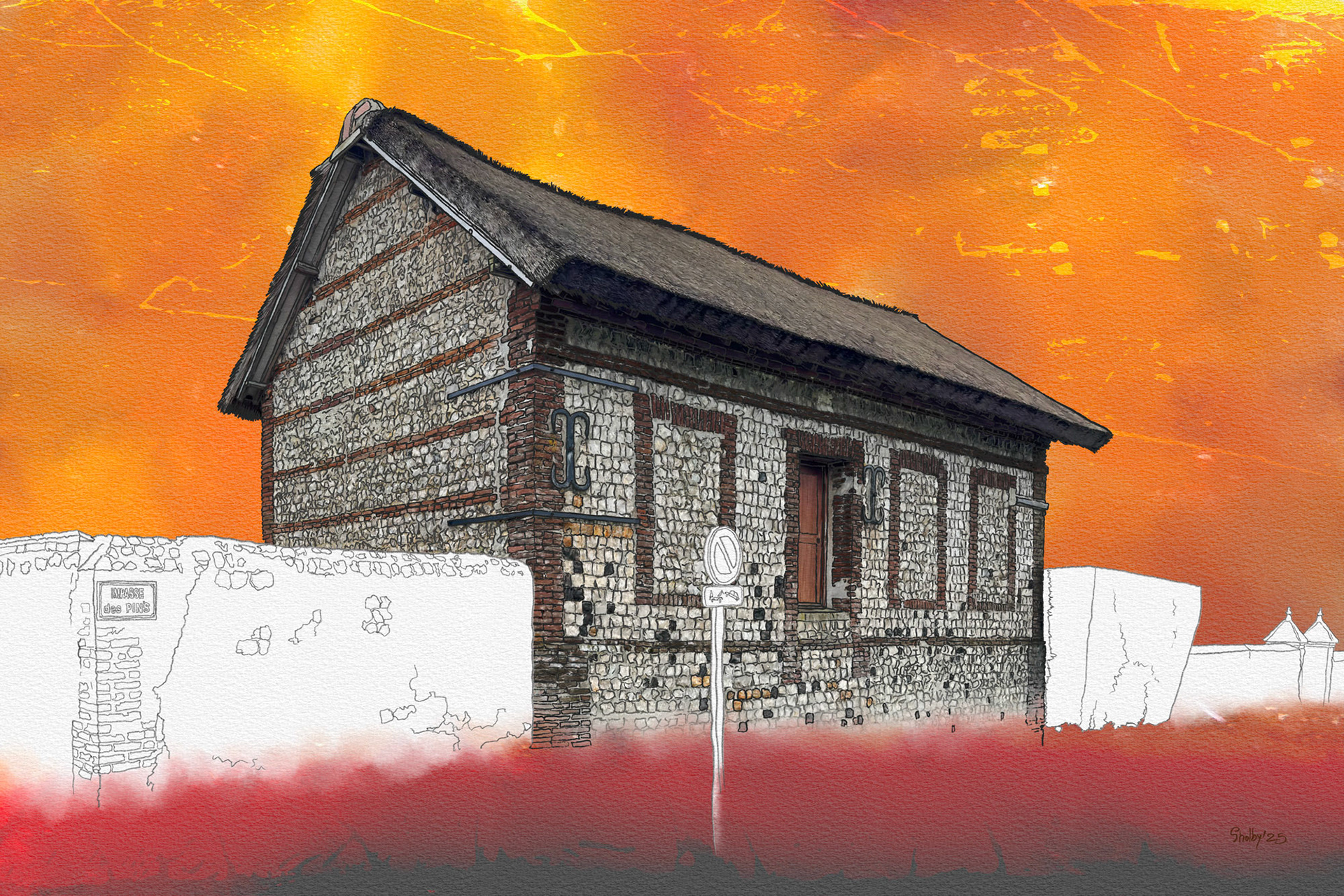 La Poterie-Cap-d'Antifer - Rue des Châtaigniers (40x60)