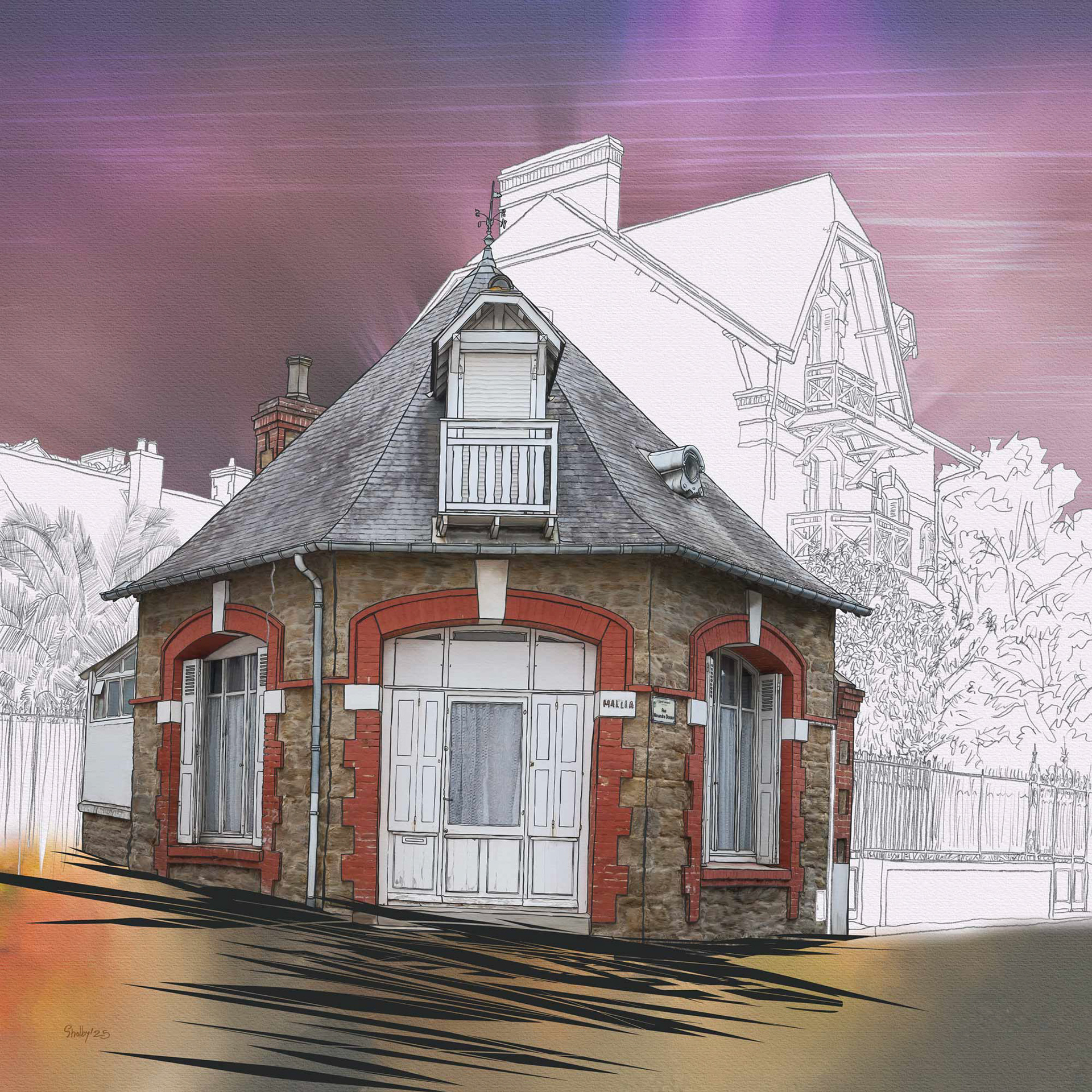 Saint-Lunaire - Rue Alexandre Devaux (60x60)