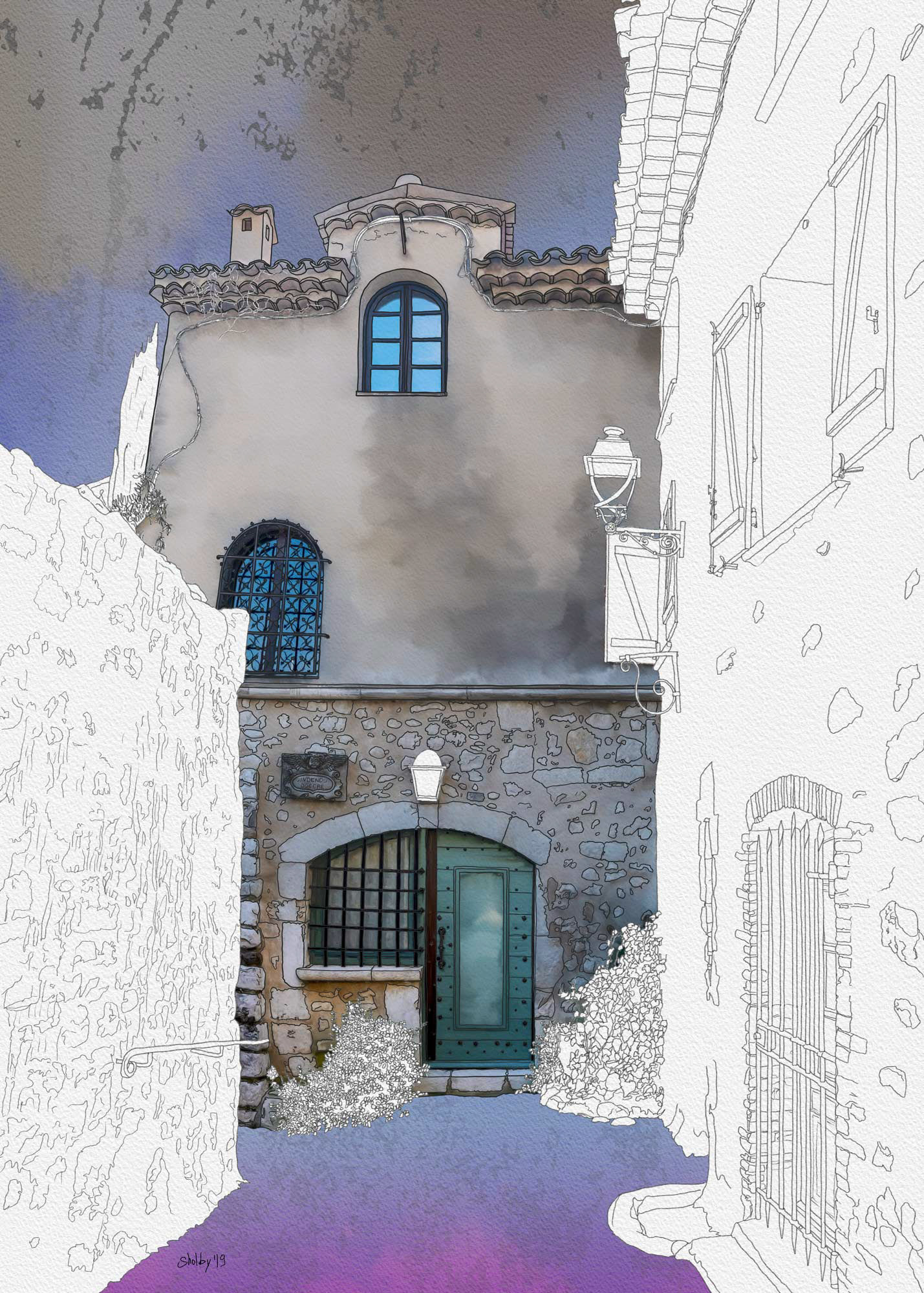Rue du Plus Bas Four, Saint Paul de Vence (70x50)