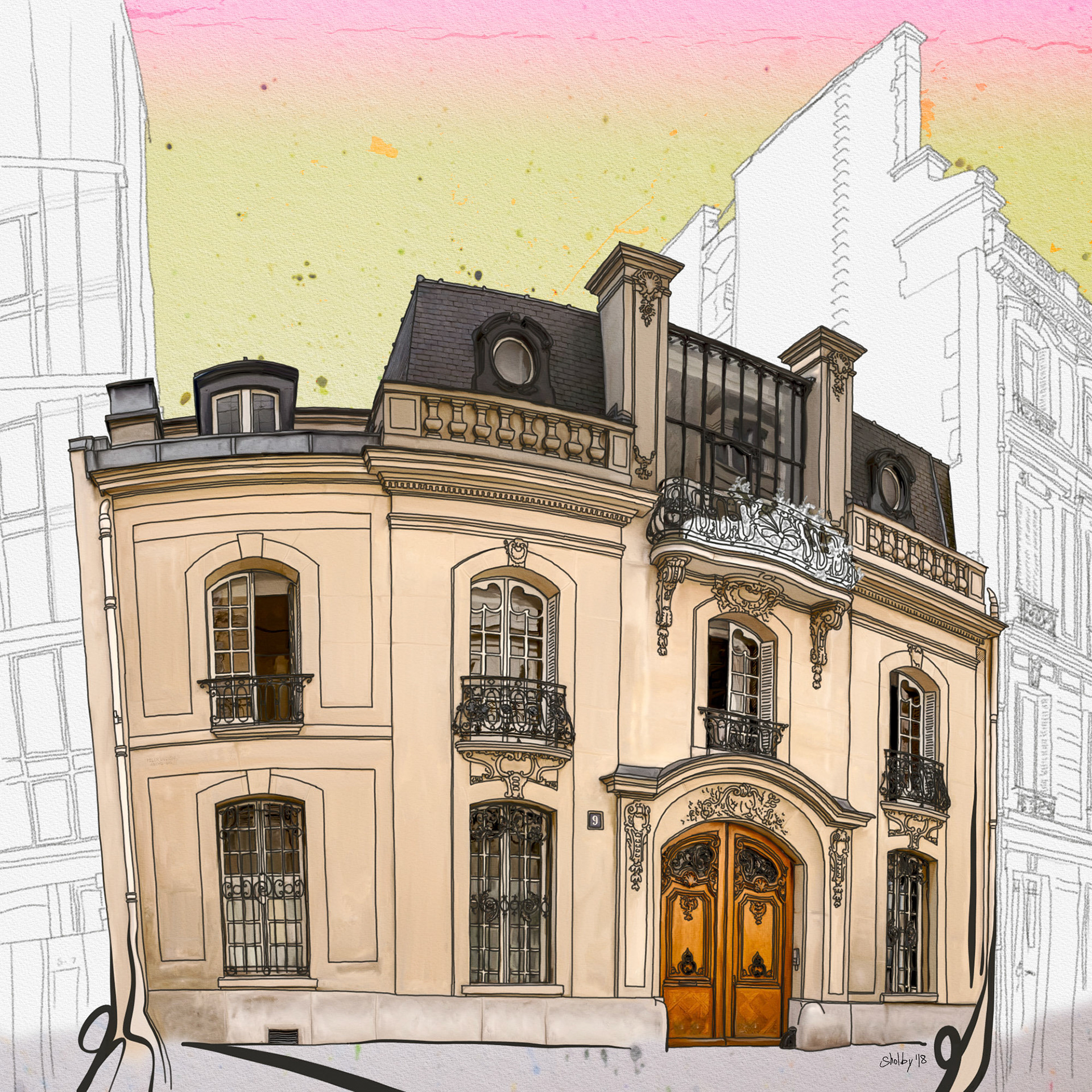 Rue de Milan (60x60)