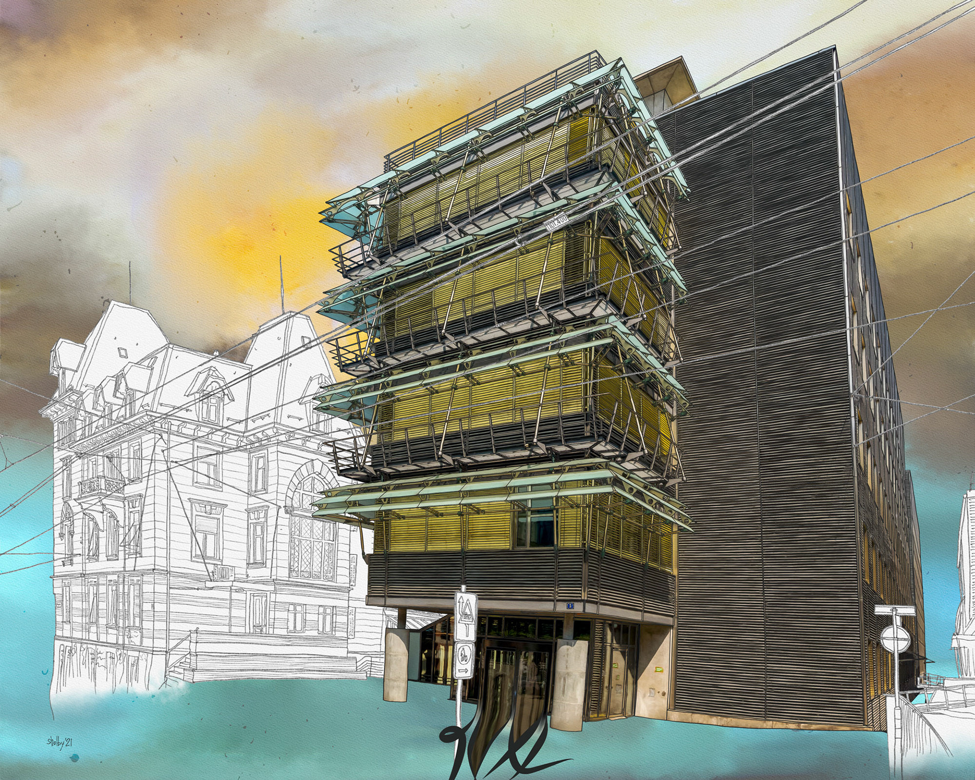 Zurich - Tannenstrasse (80x100)