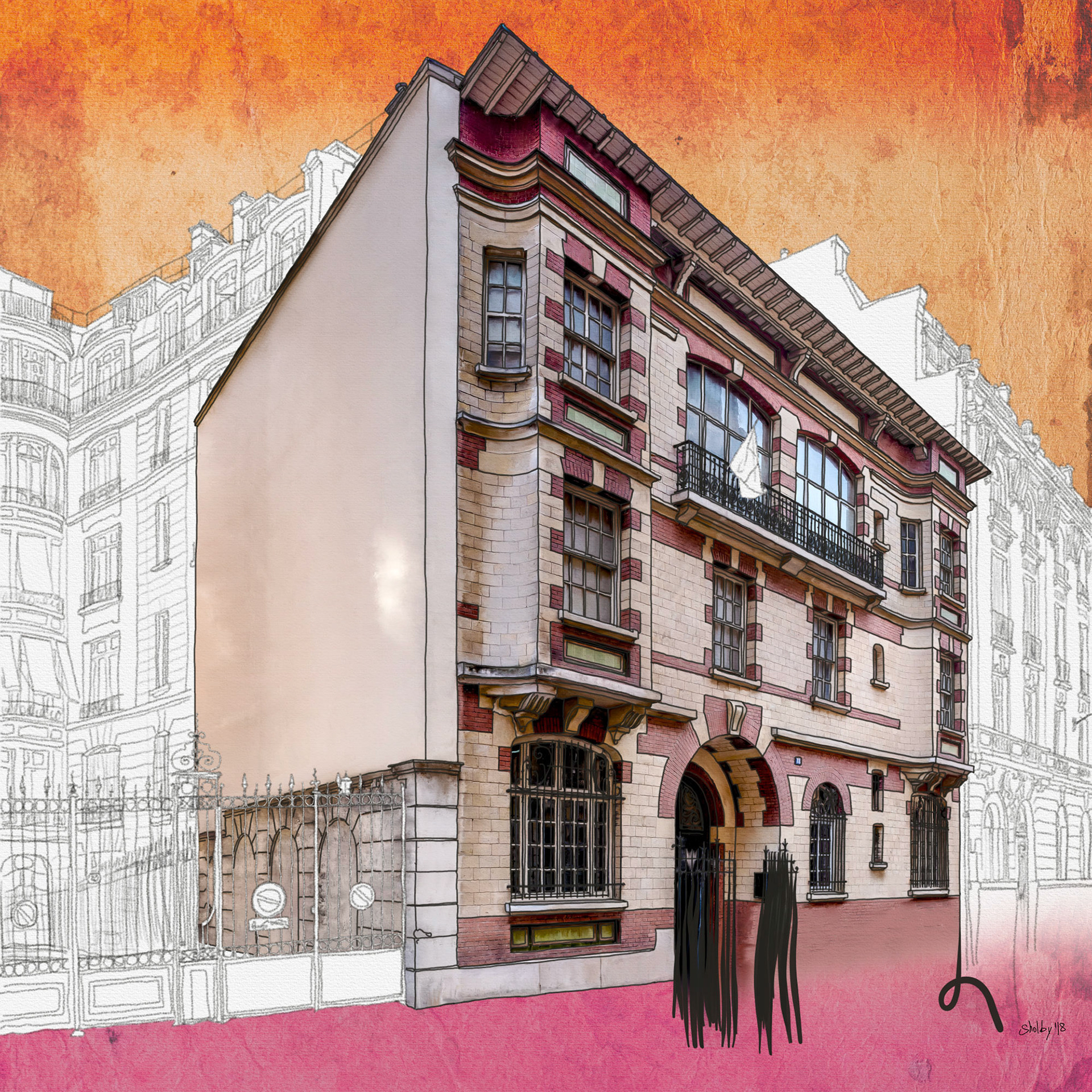 Rue Léonard de Vinci (60x60)