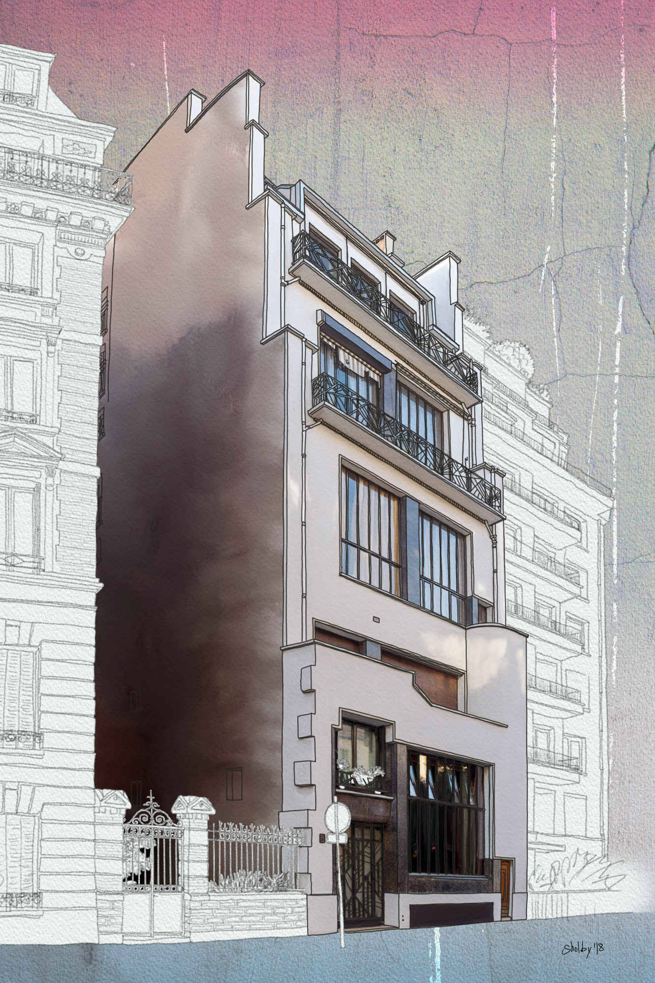 Rue du Docteur Blanche (60x40)