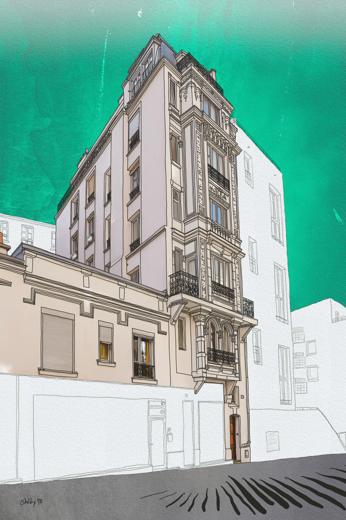Rue Jeanne d'Arc (60x40)