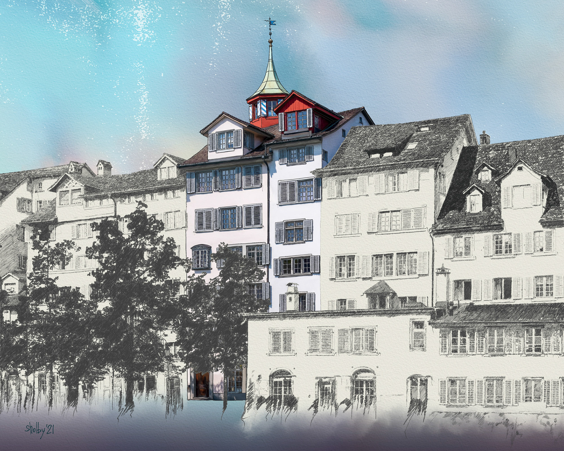 Zurich - Schipfe 3 (40x50)