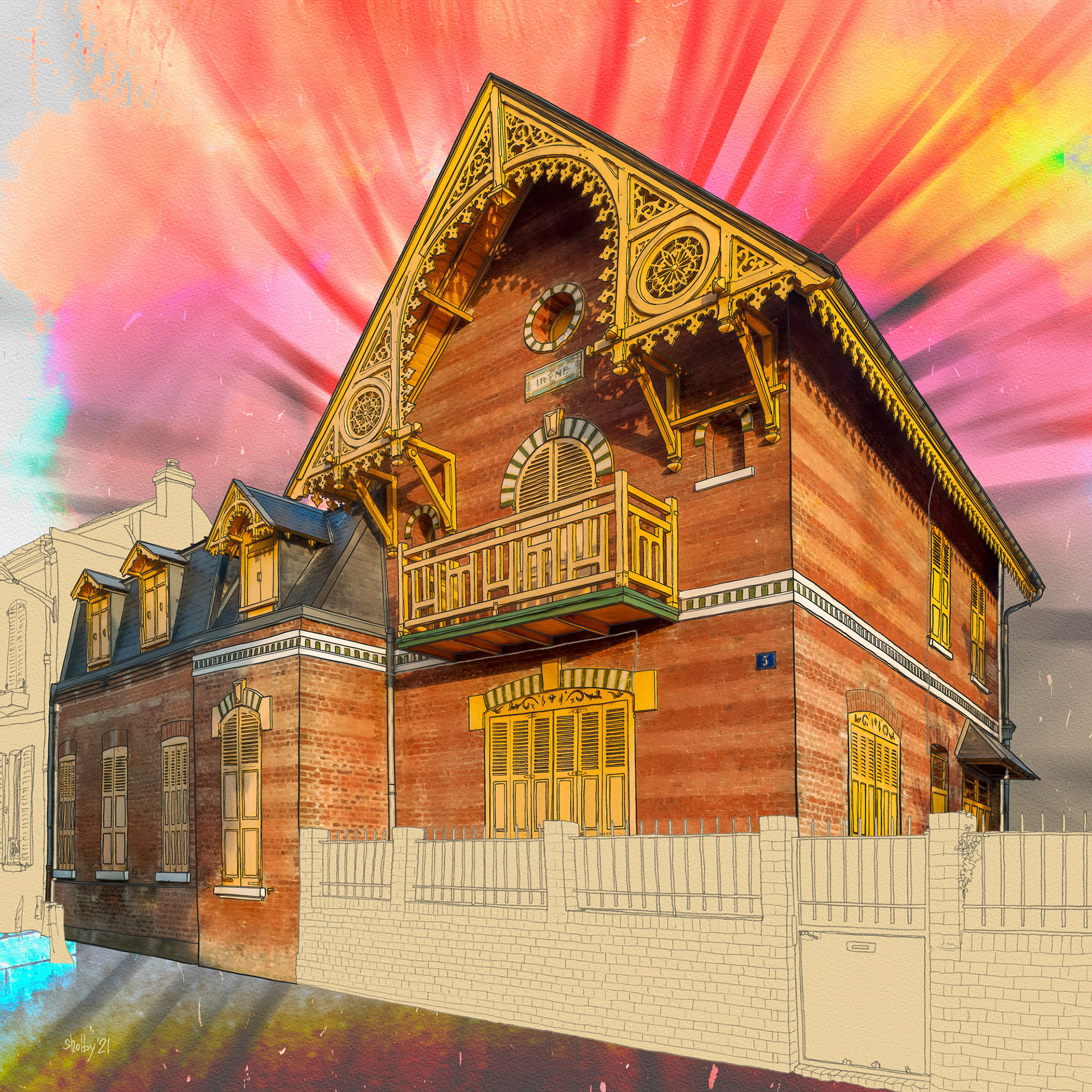 Le Crotoy - rue Eudel (60x60)