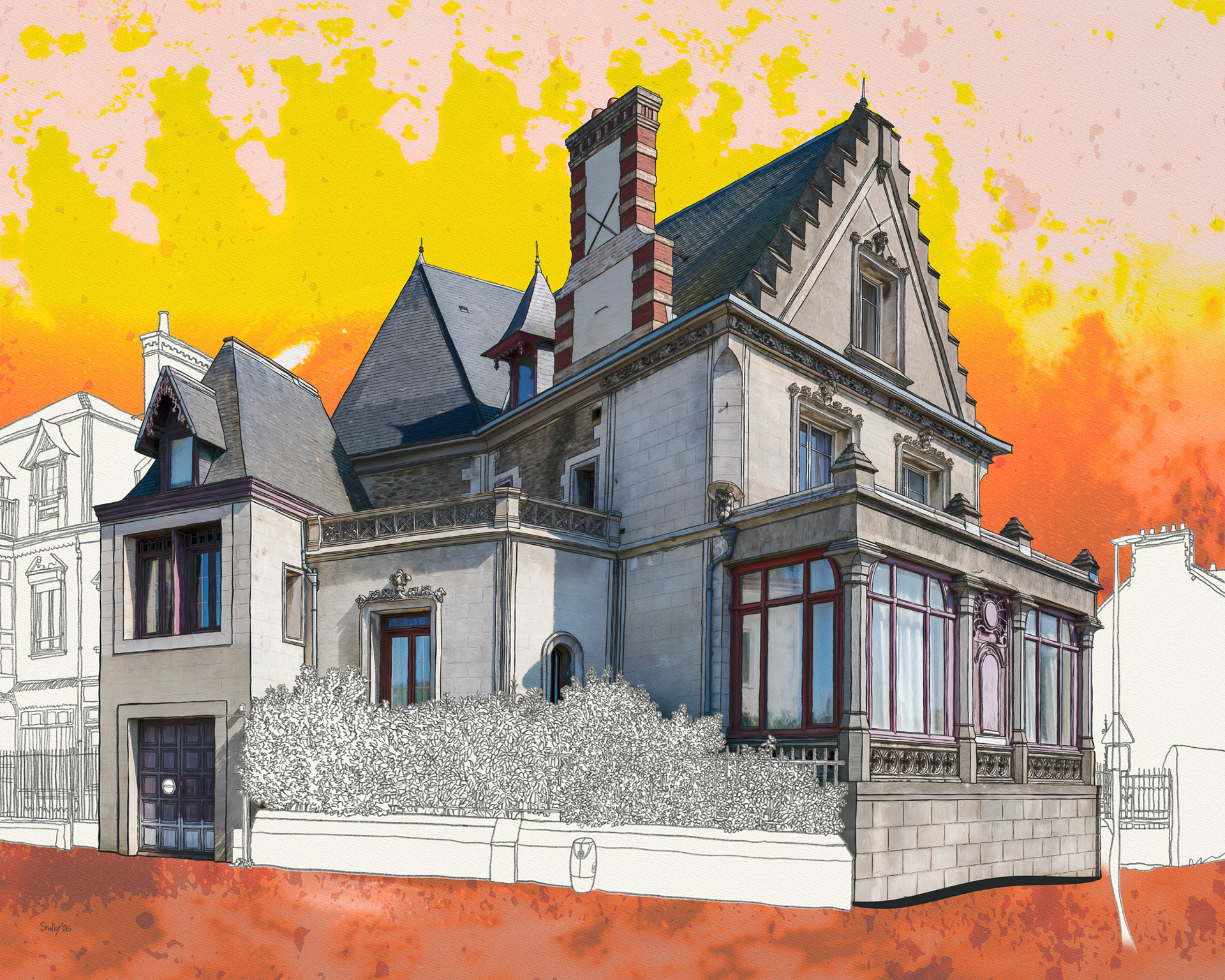 Saint-Malo - Rue Jacques Hesry (80x100)