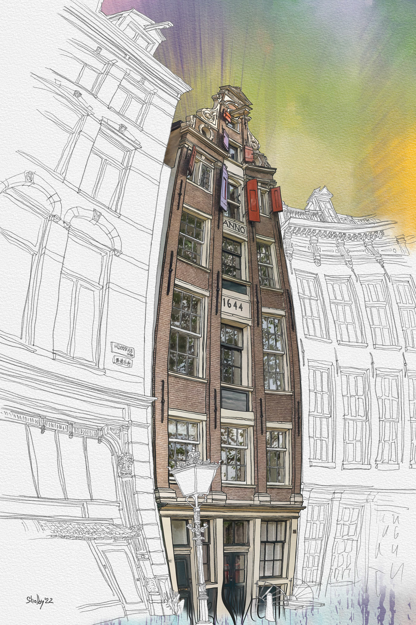 Amsterdam - Geldersekade (60x40)