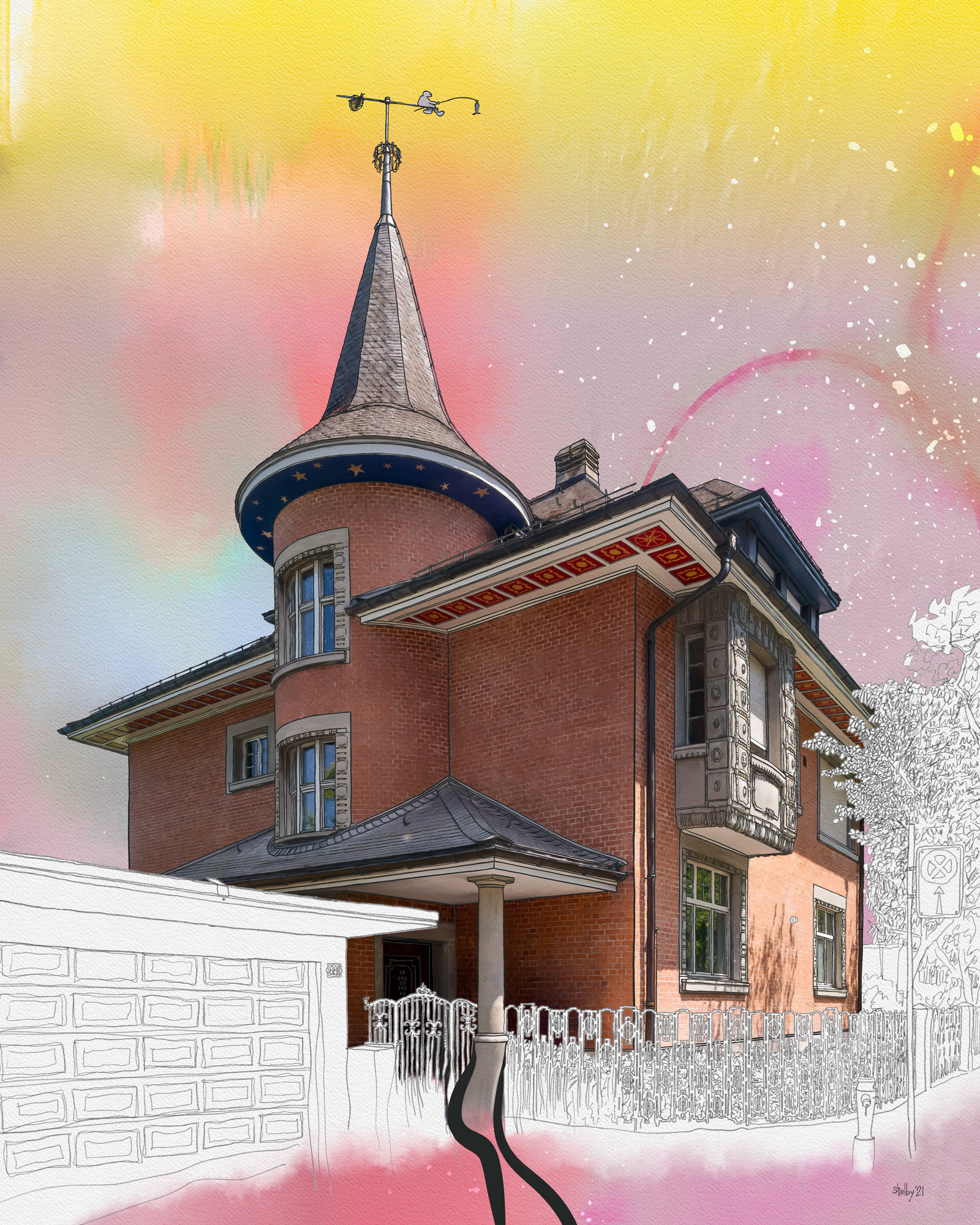 Zurich - Seestrasse (100x80)