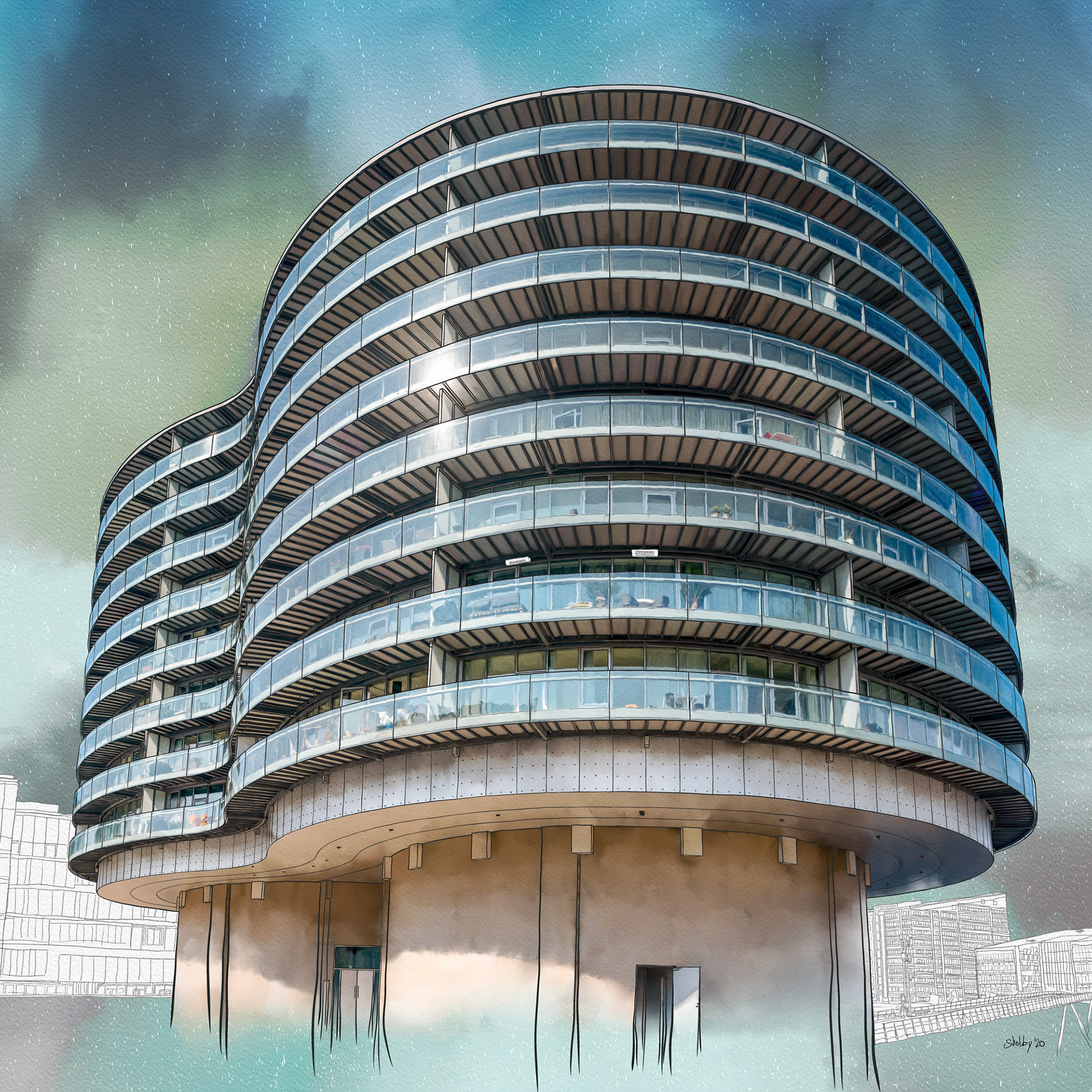 Copenhagen 10 - Frøsilo (70x70)