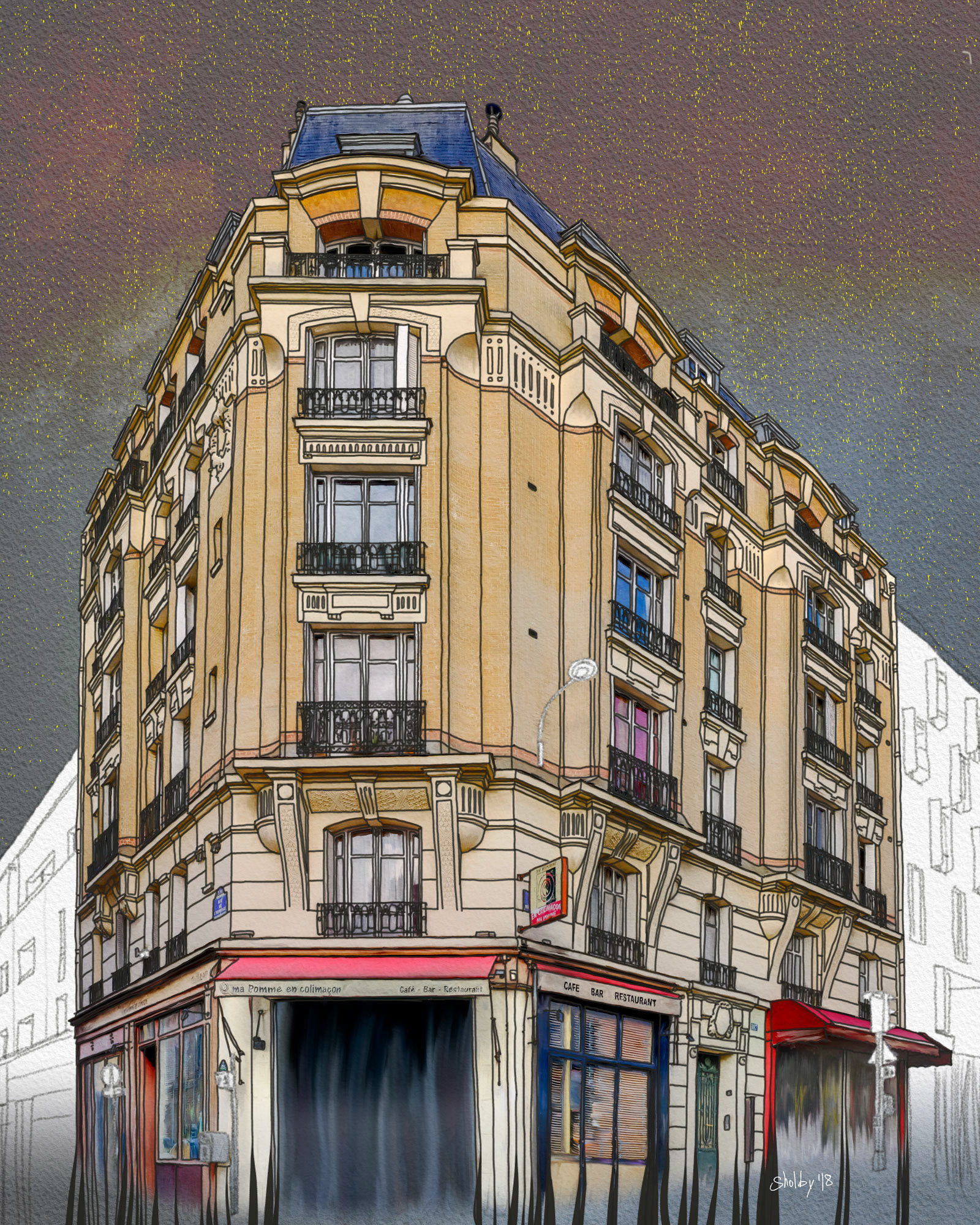 Rue de Ménilmontant (50x40)