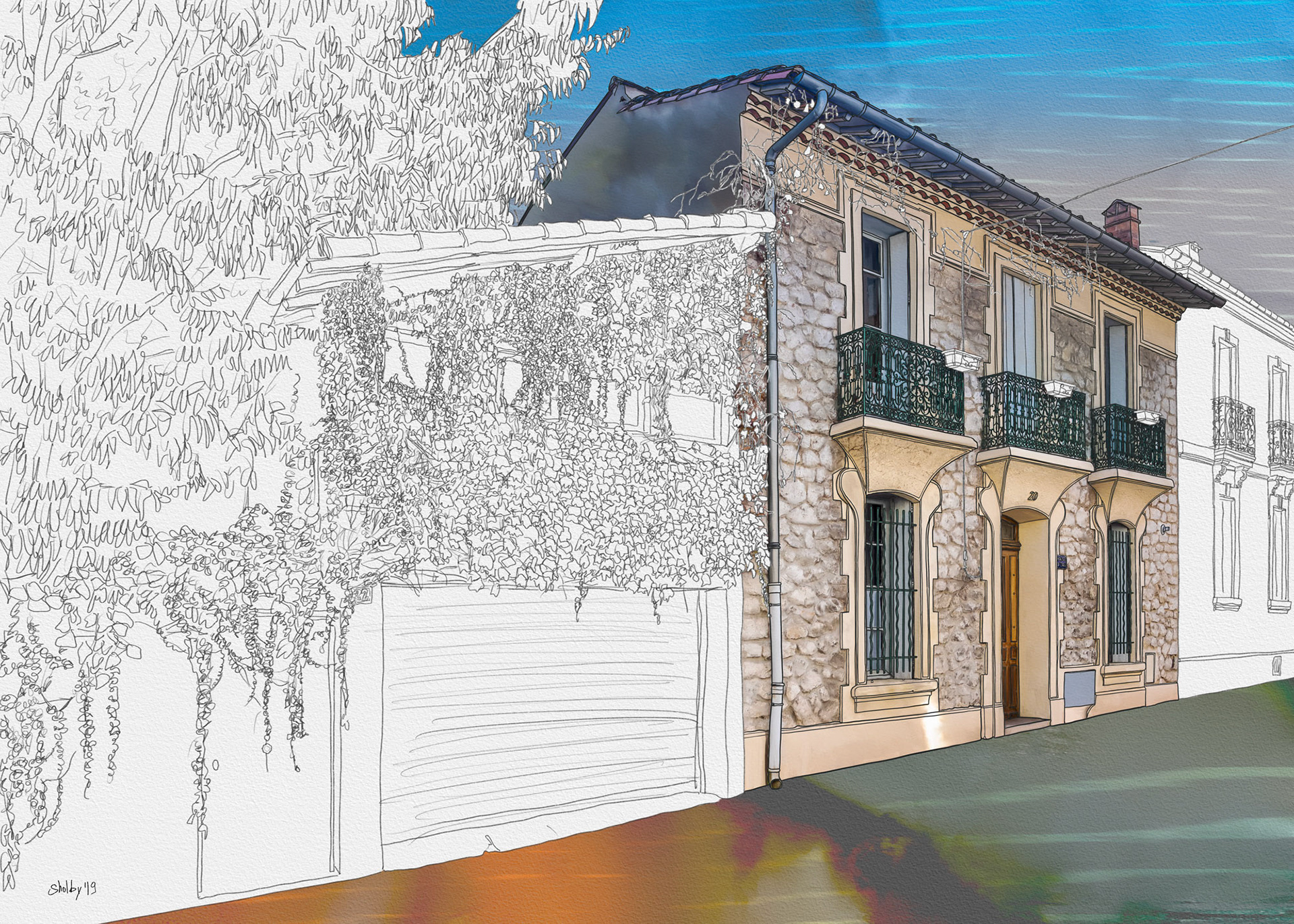 Rue d'Aubeterre (50x70)