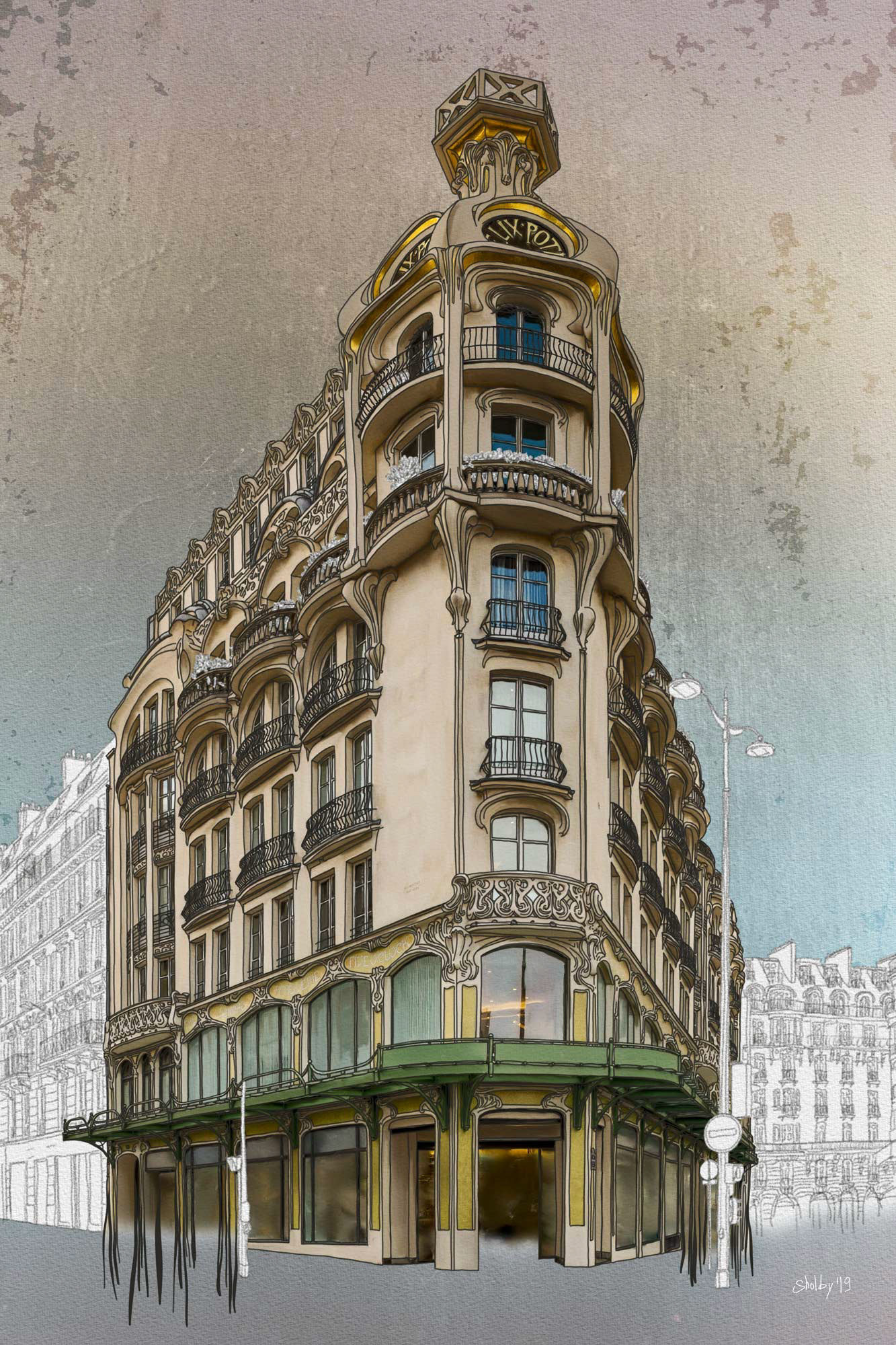 Rue de Rennes (60x40)