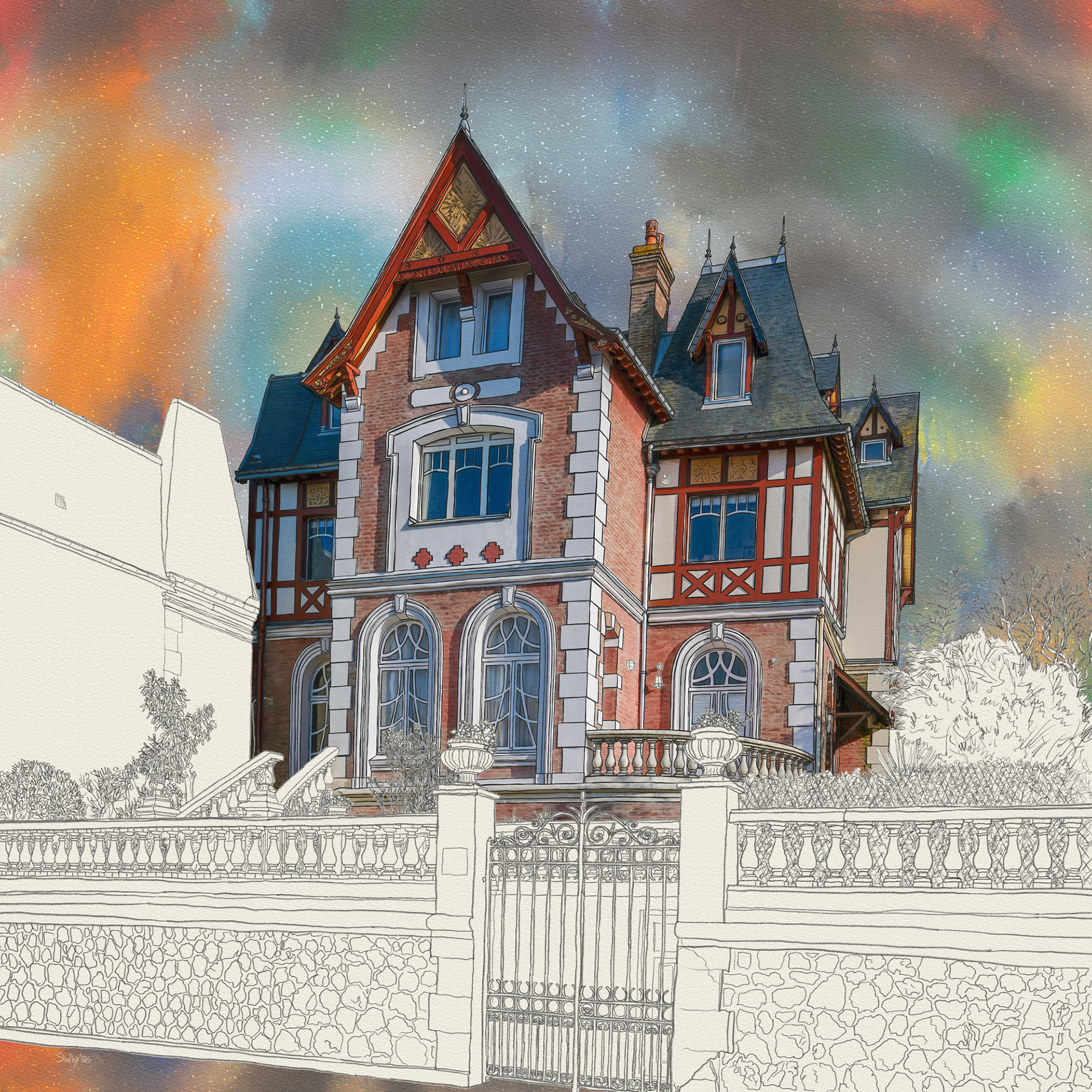 Deauville - Rue Albert Fracasse 1 (80x80)