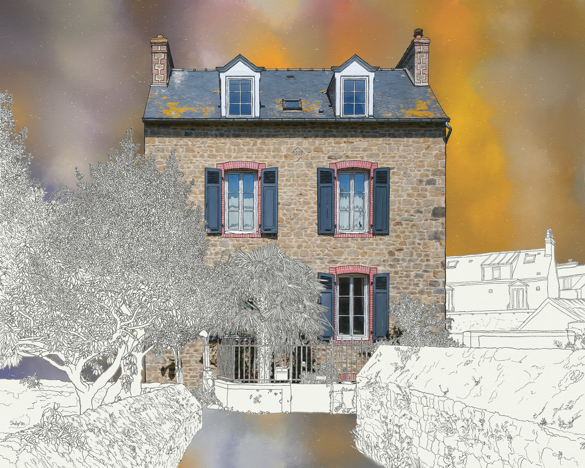 Saint-Malo - Rue Jean XXIII (80x100)