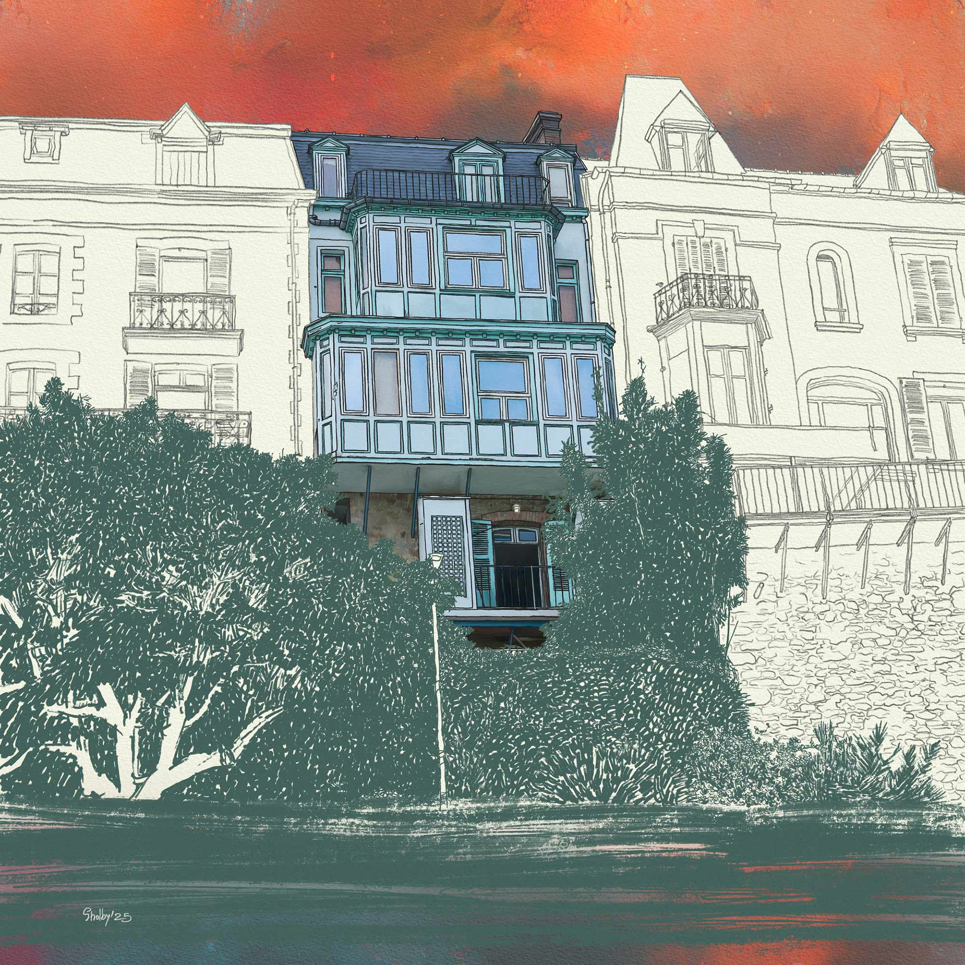 Dinard - Promenade du Clair de Lune (50x50)