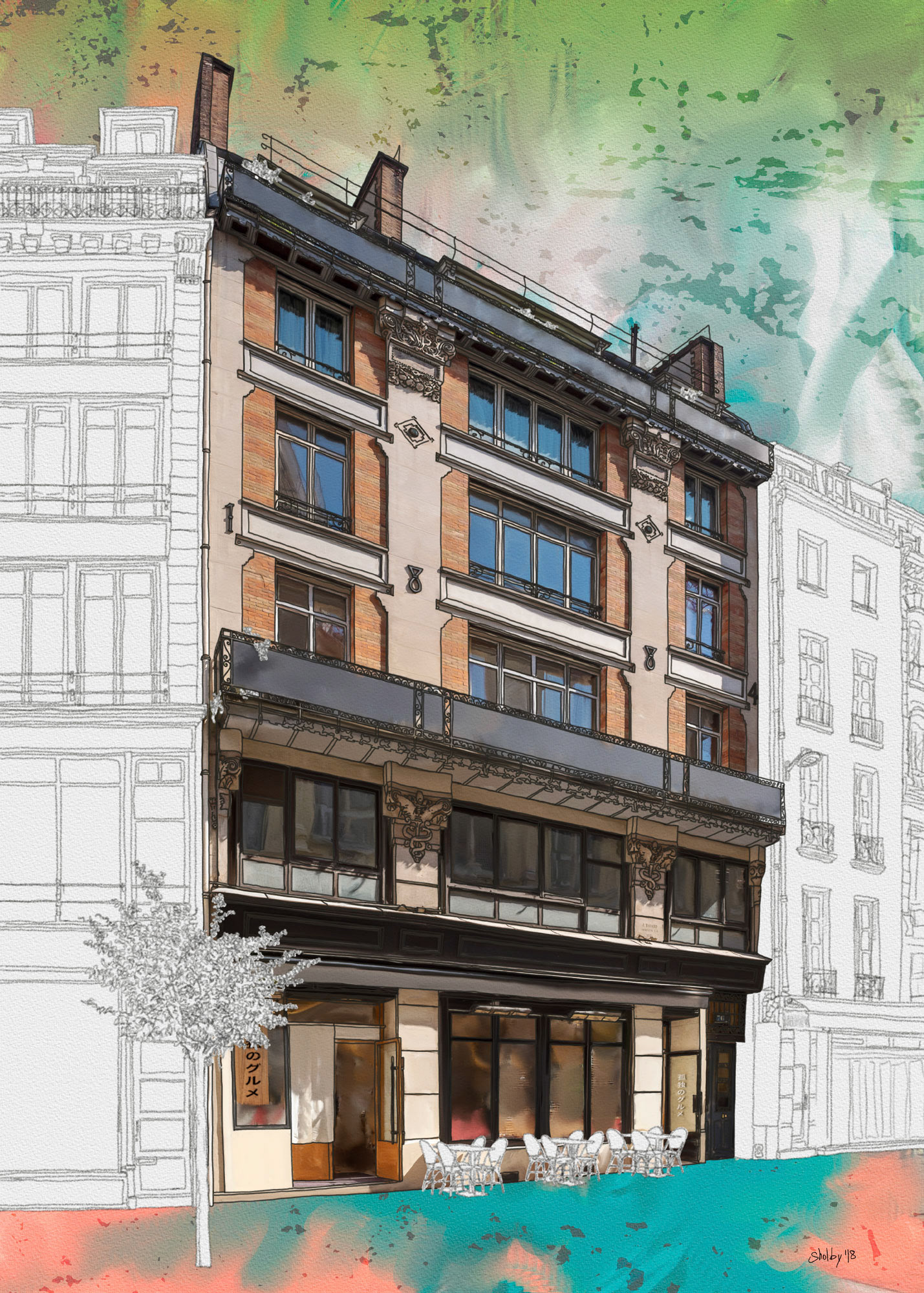 Rue Jean-Jacques Rousseau (70x50)