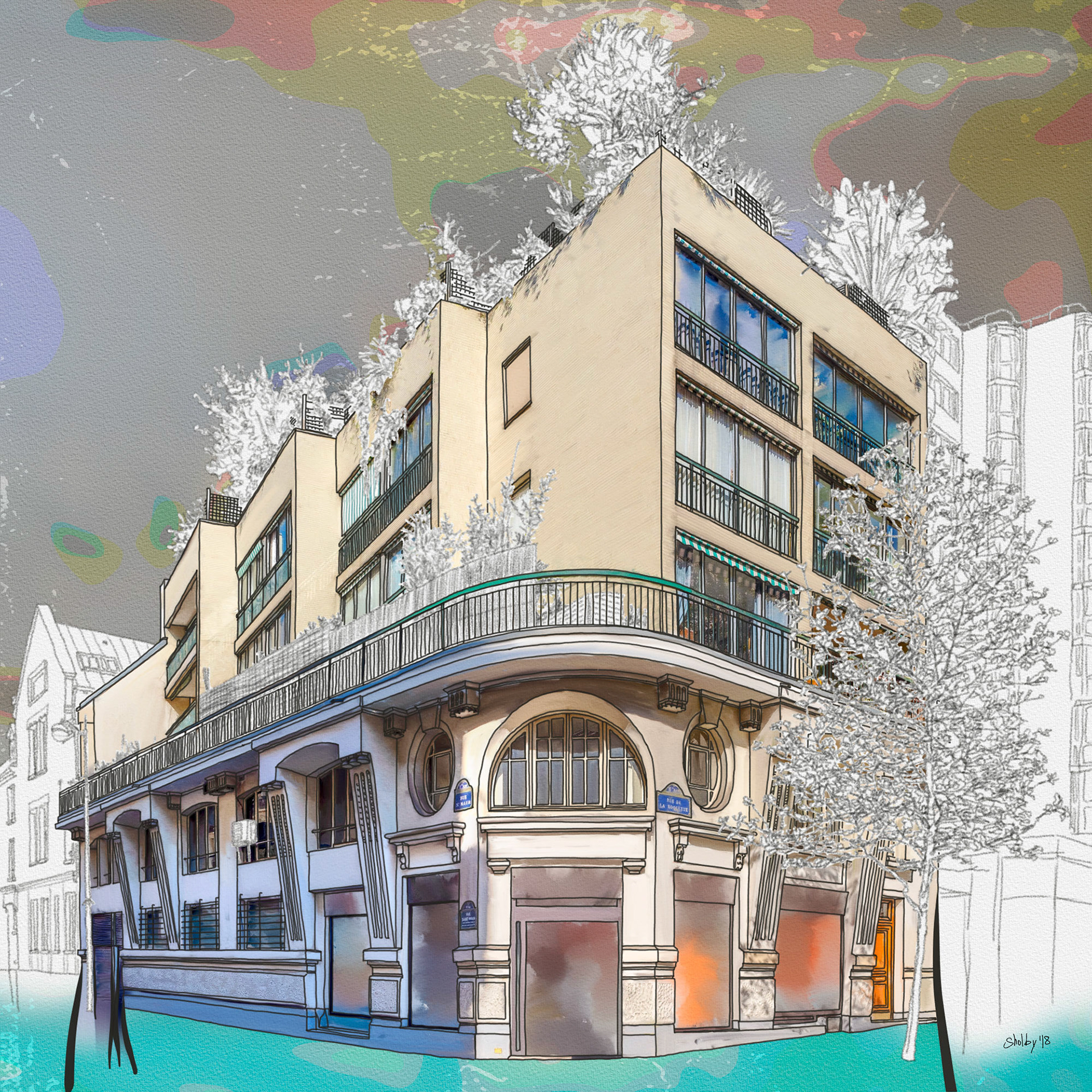 Rue de la Roquette (60x60)