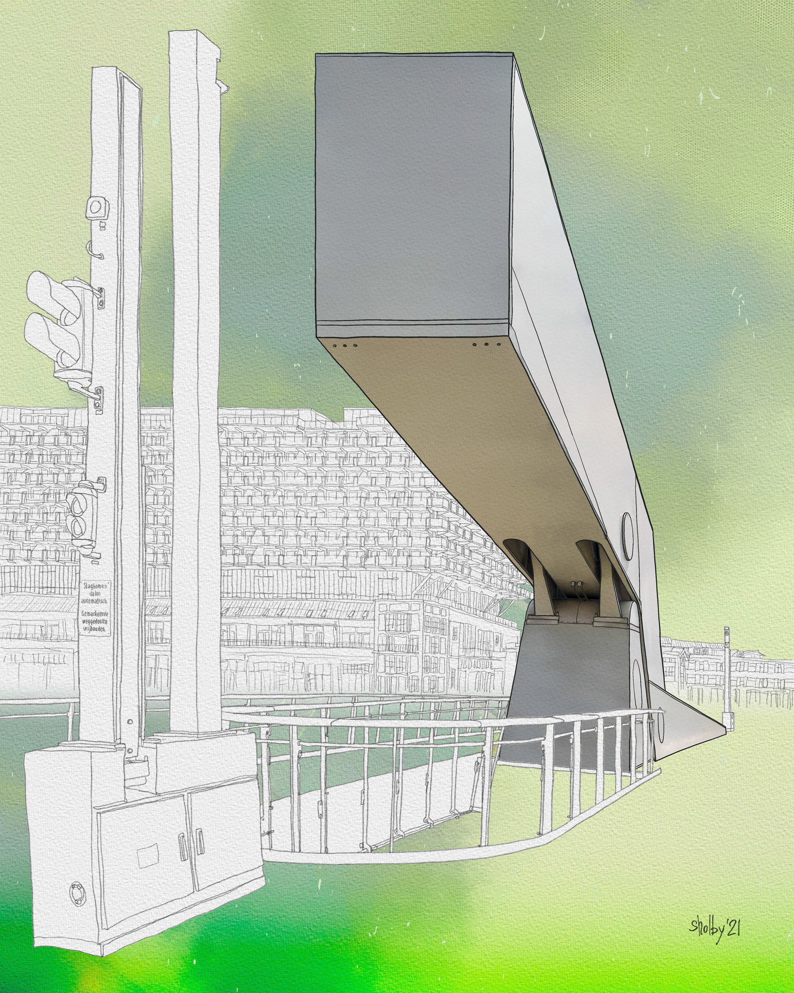 Rotterdam - Rijnhavenbrug (50x40)