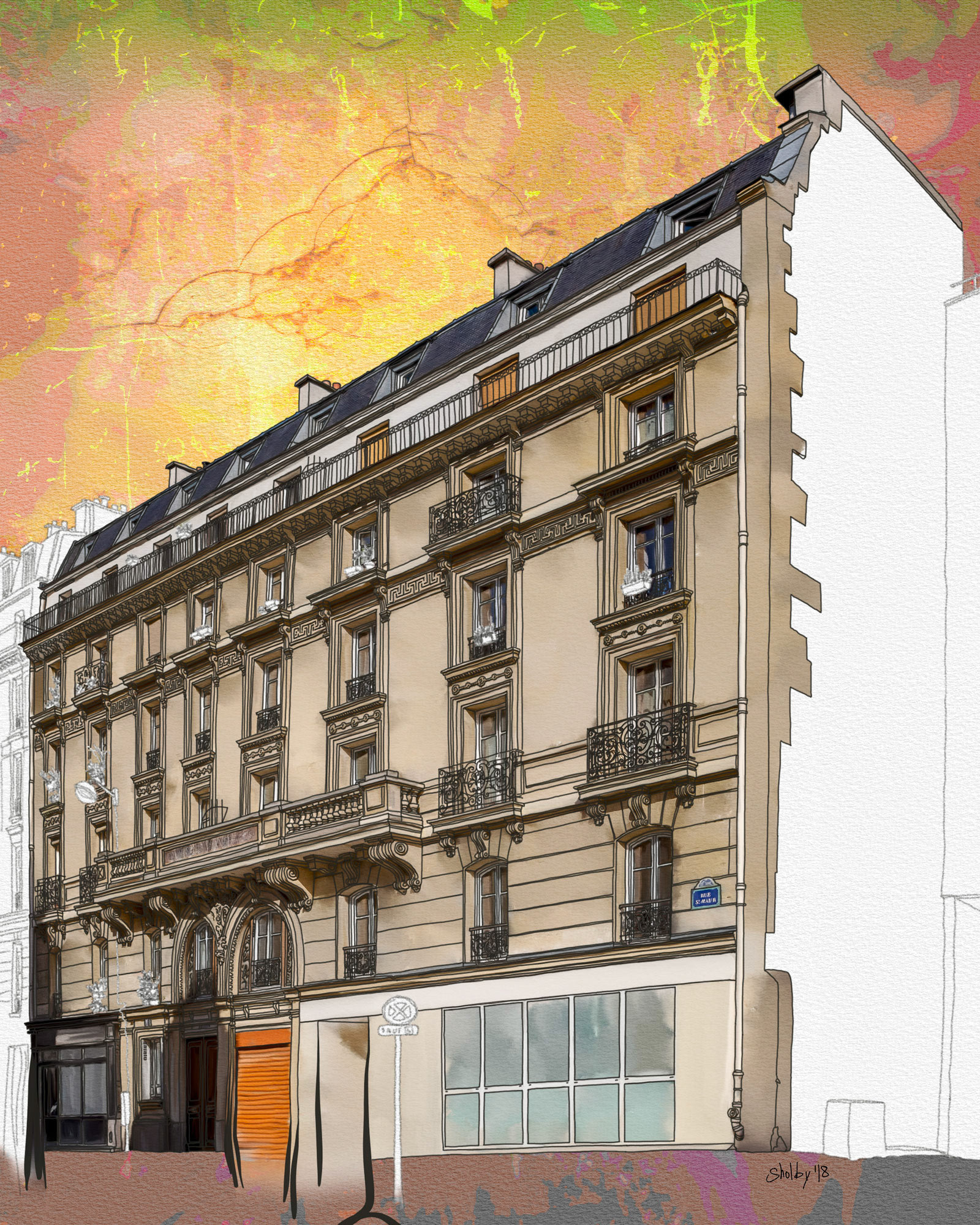 Rue Saint Maur (50x40)