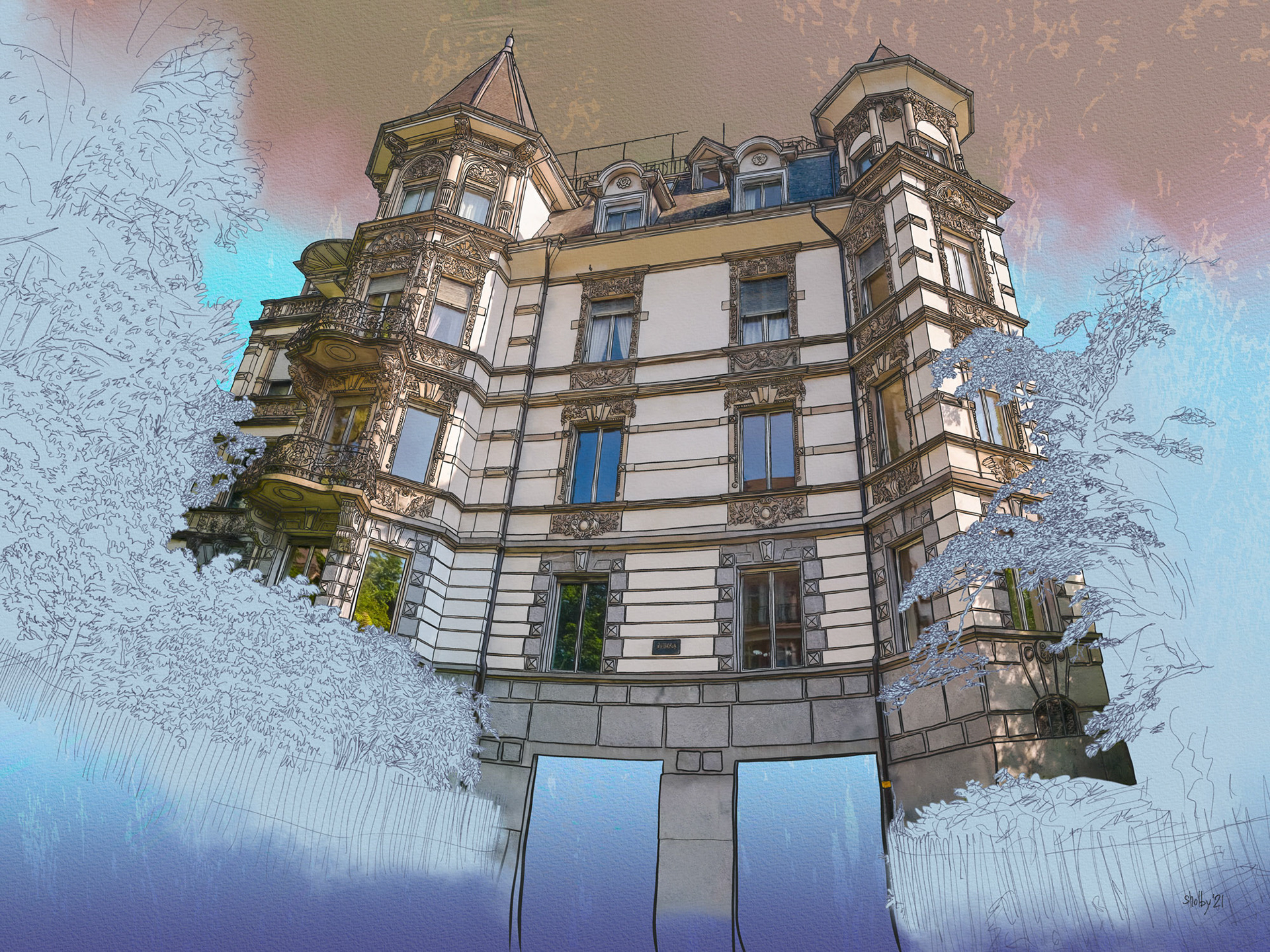 Zurich - Schulhausstrasse 2 (60x80)